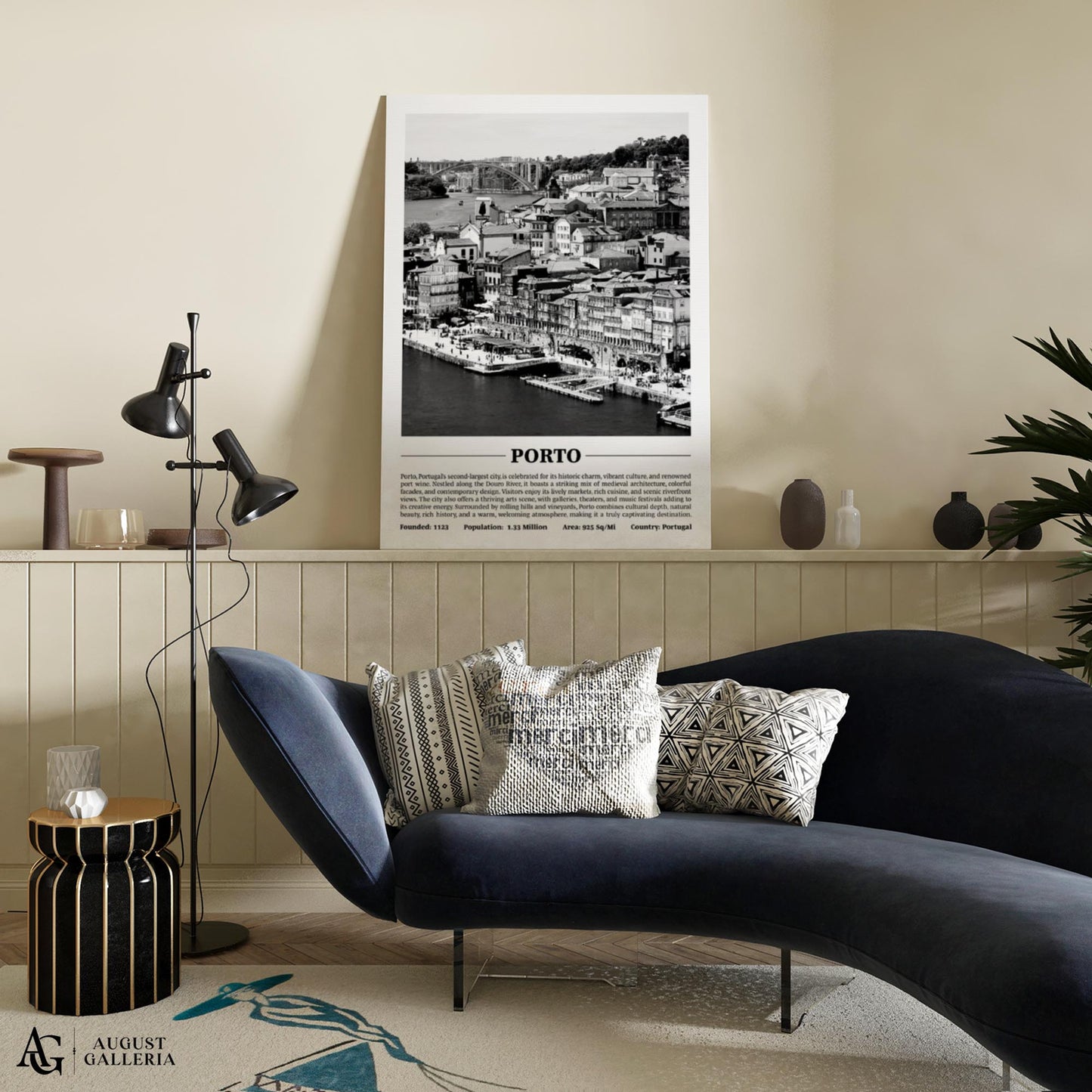 Porto Black & White City Print
