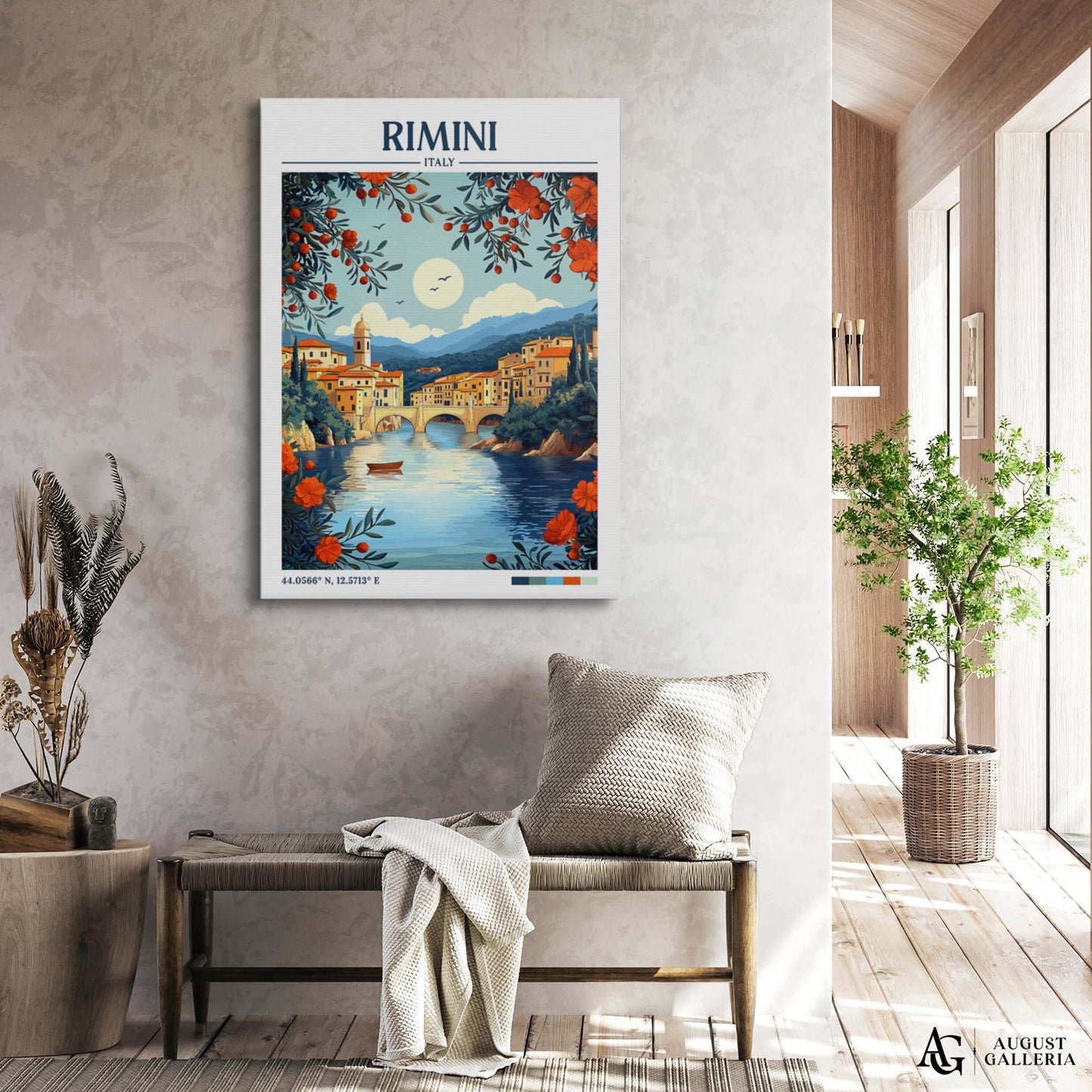 Rimini Italy Retro Travel Print