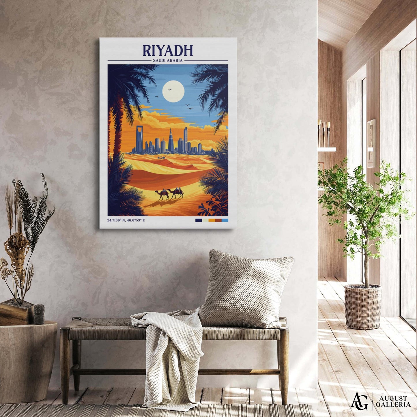 Riyadh Retro Travel Print