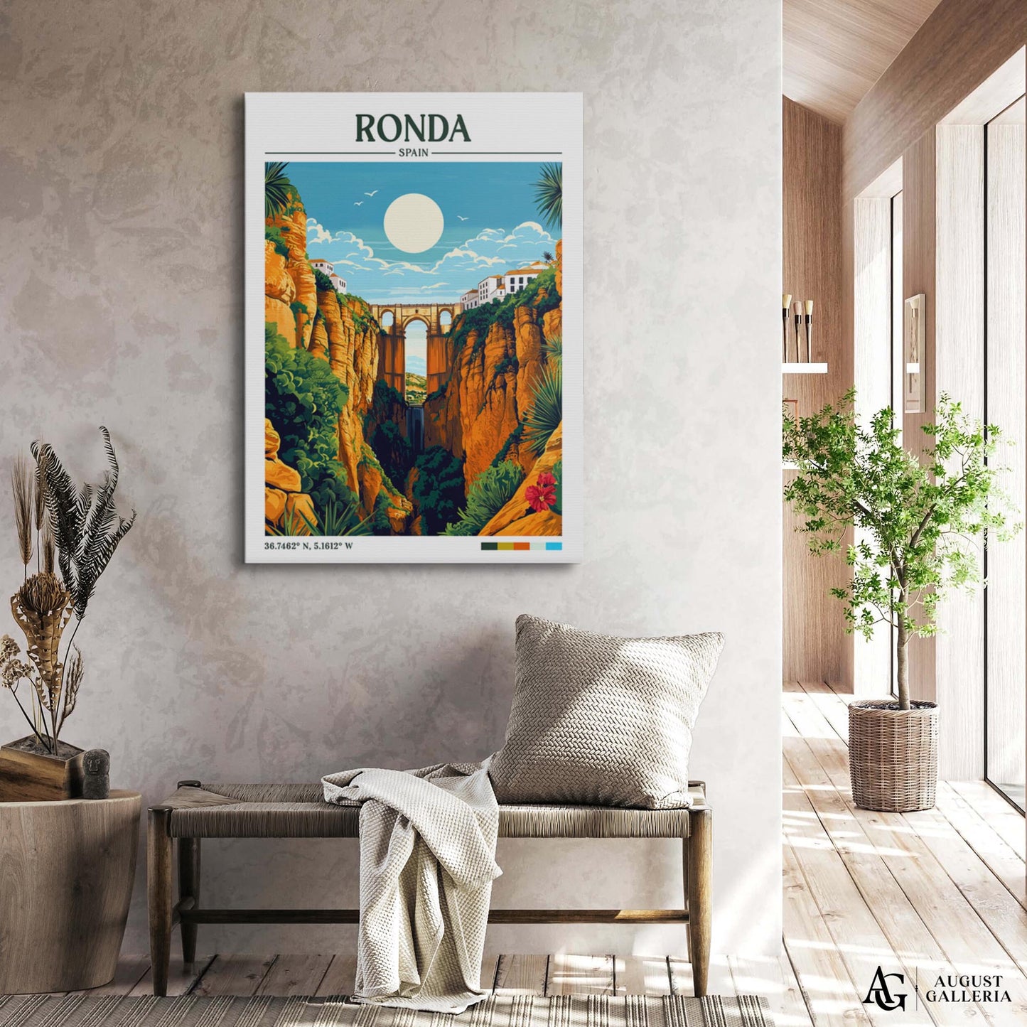 Ronda Spain Retro Travel Print