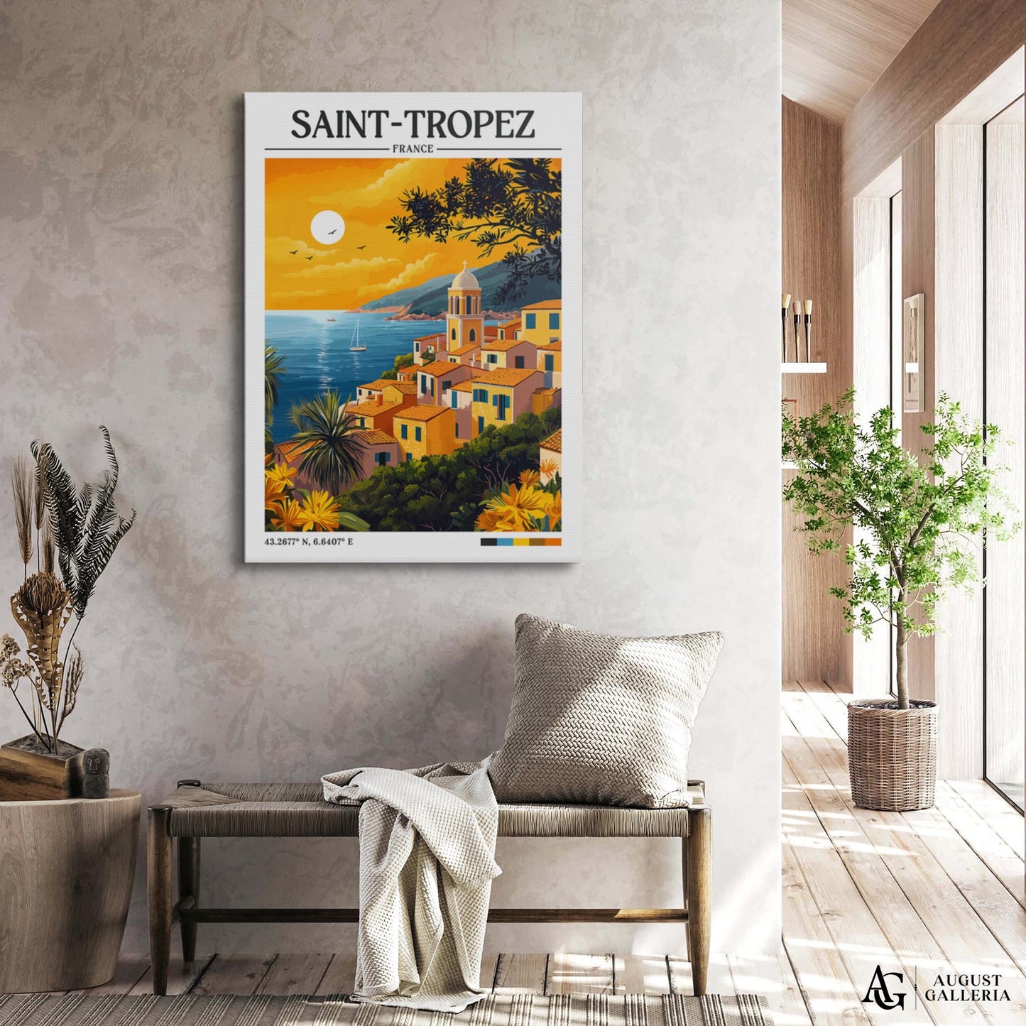 Saint-Tropez Retro Travel Print