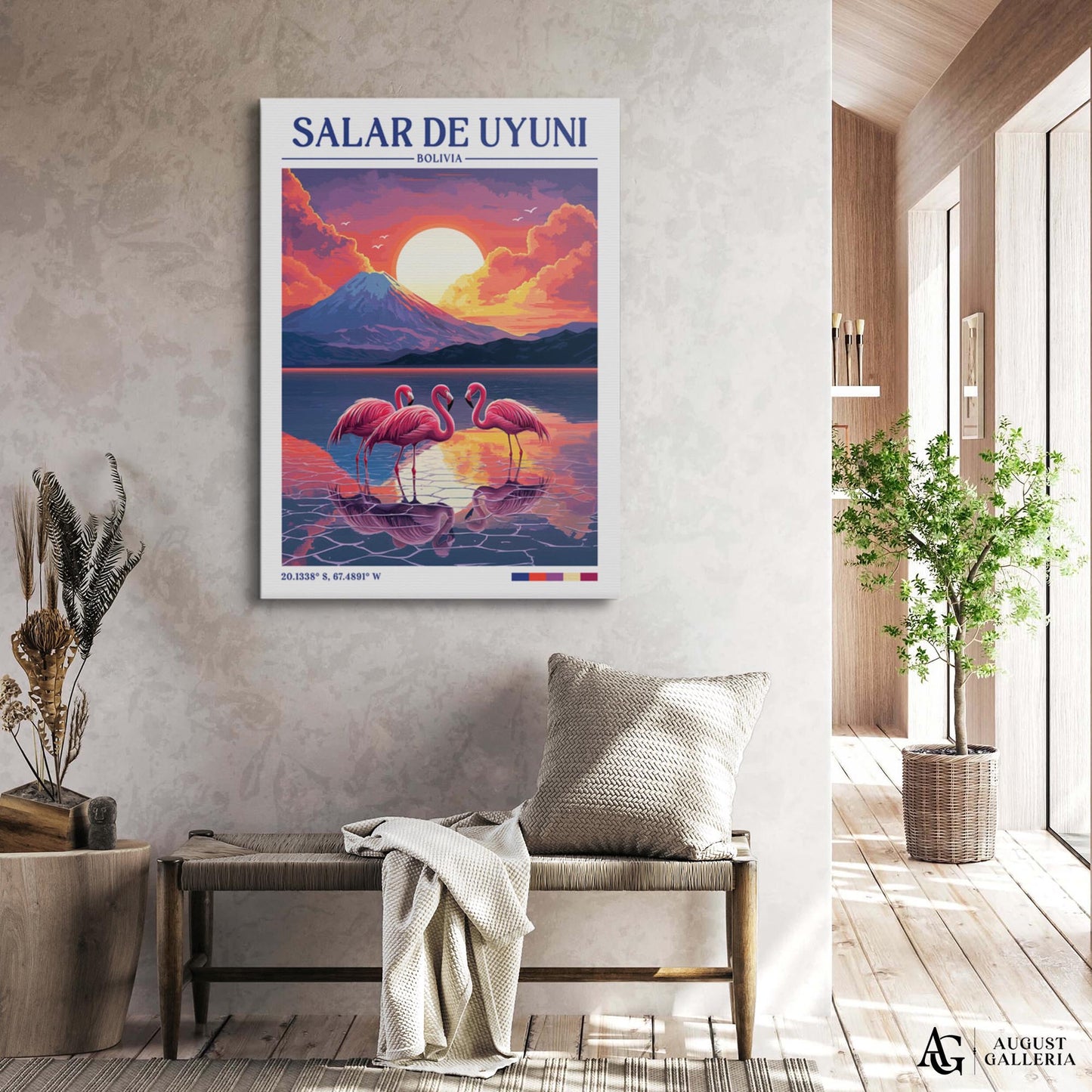 Salar de Uyuni Retro Travel Print