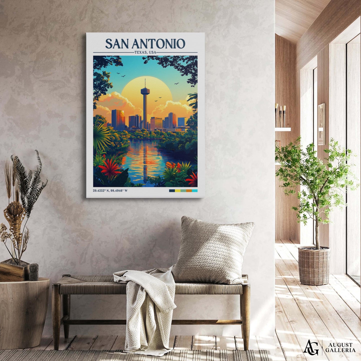 San Antonio Retro Travel Print