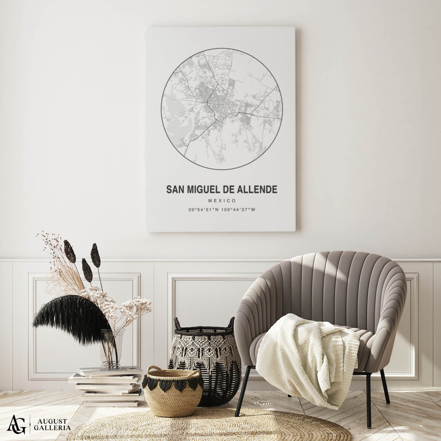 San Miguel de Allende Minimalist Map