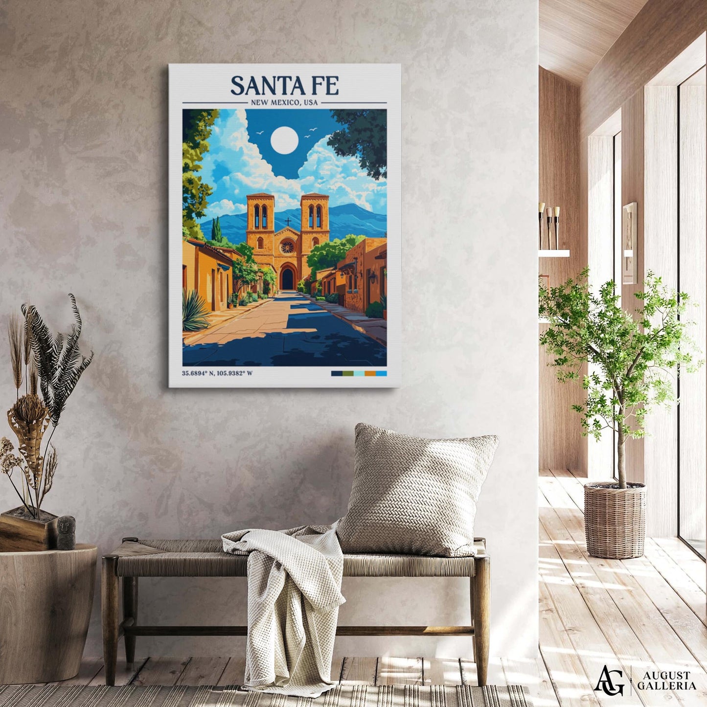Santa Fe Retro Travel Print