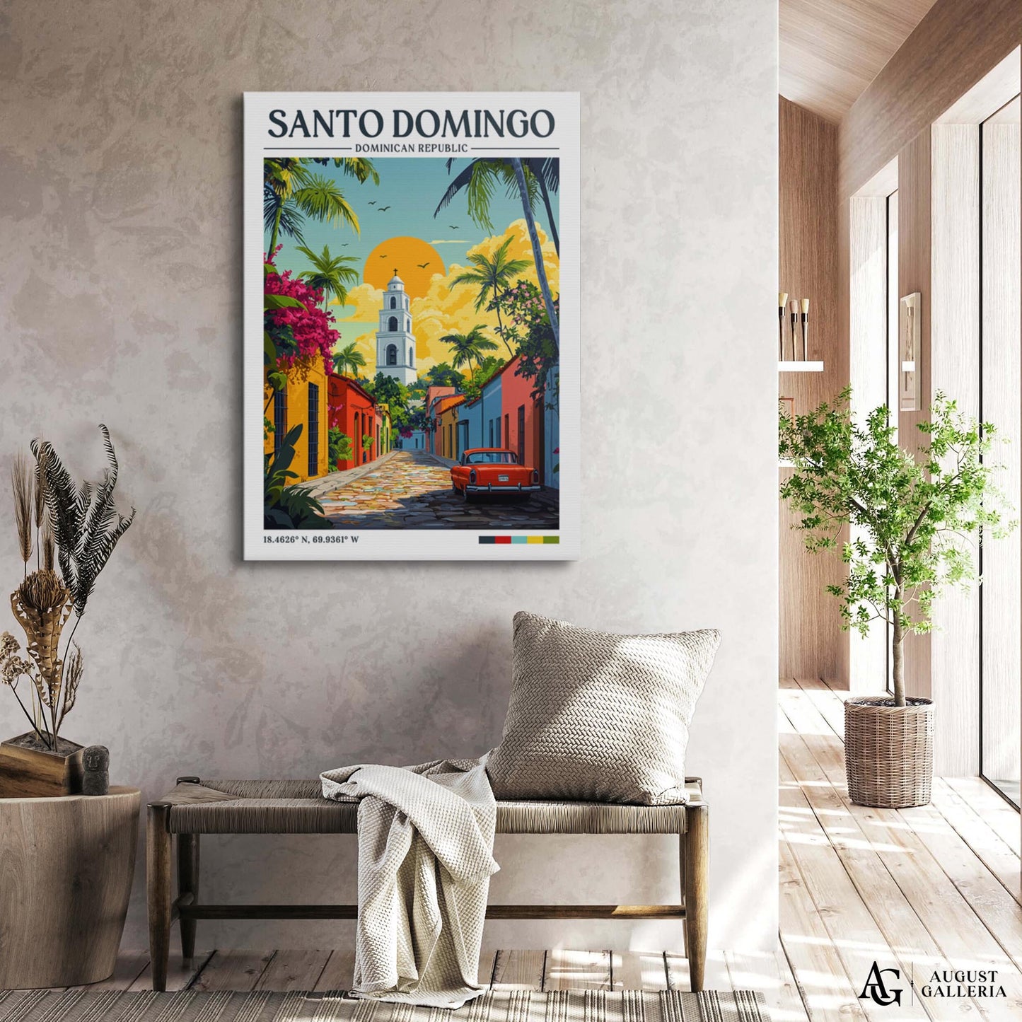 Santo Domingo Retro Travel Print