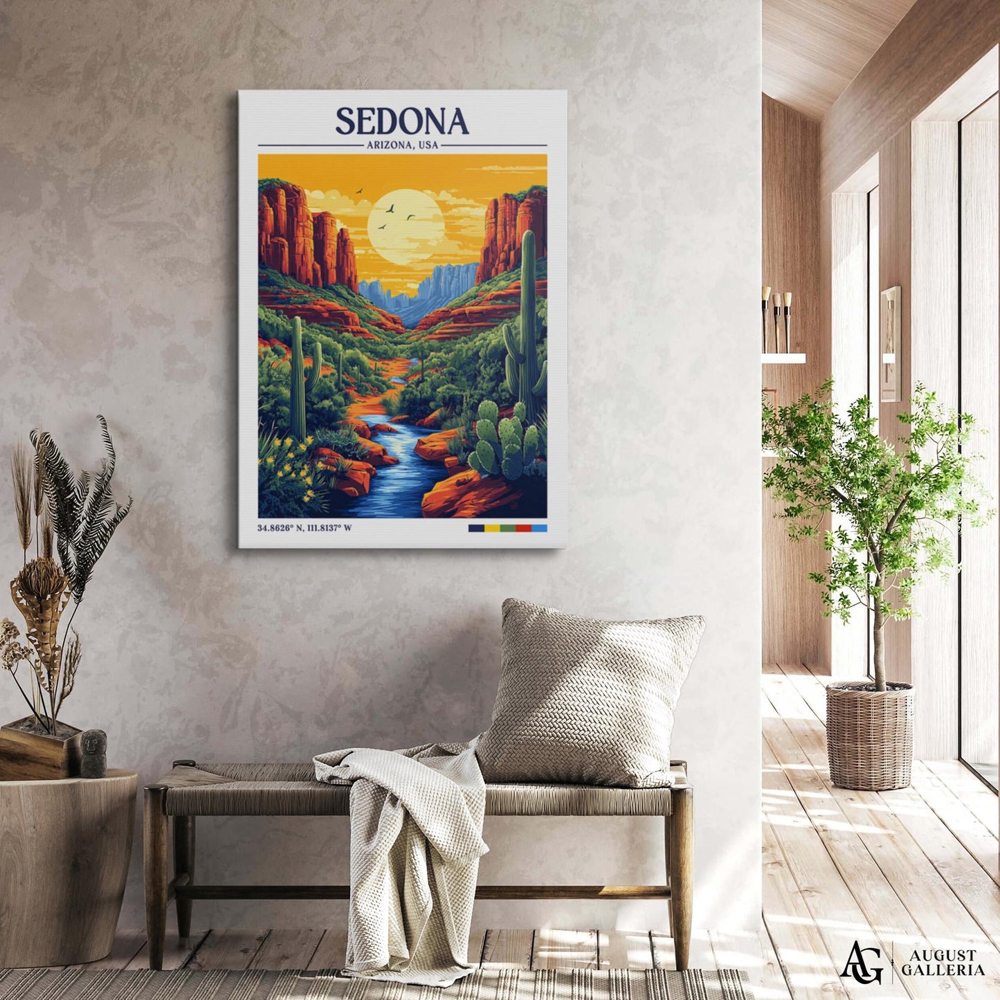 Sedona Arizona Retro Travel Print