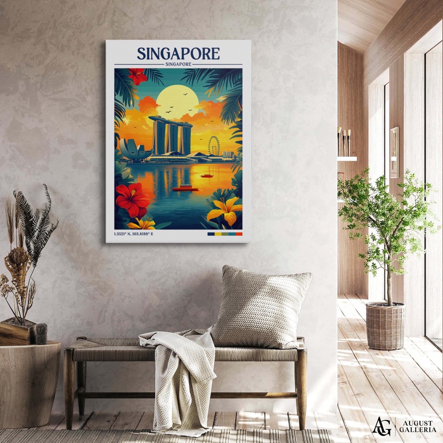 Singapore Retro Travel Print