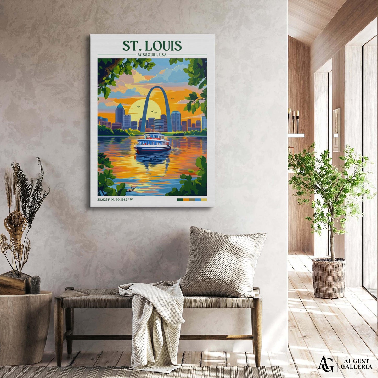 St. Louis Missouri Retro Travel Print