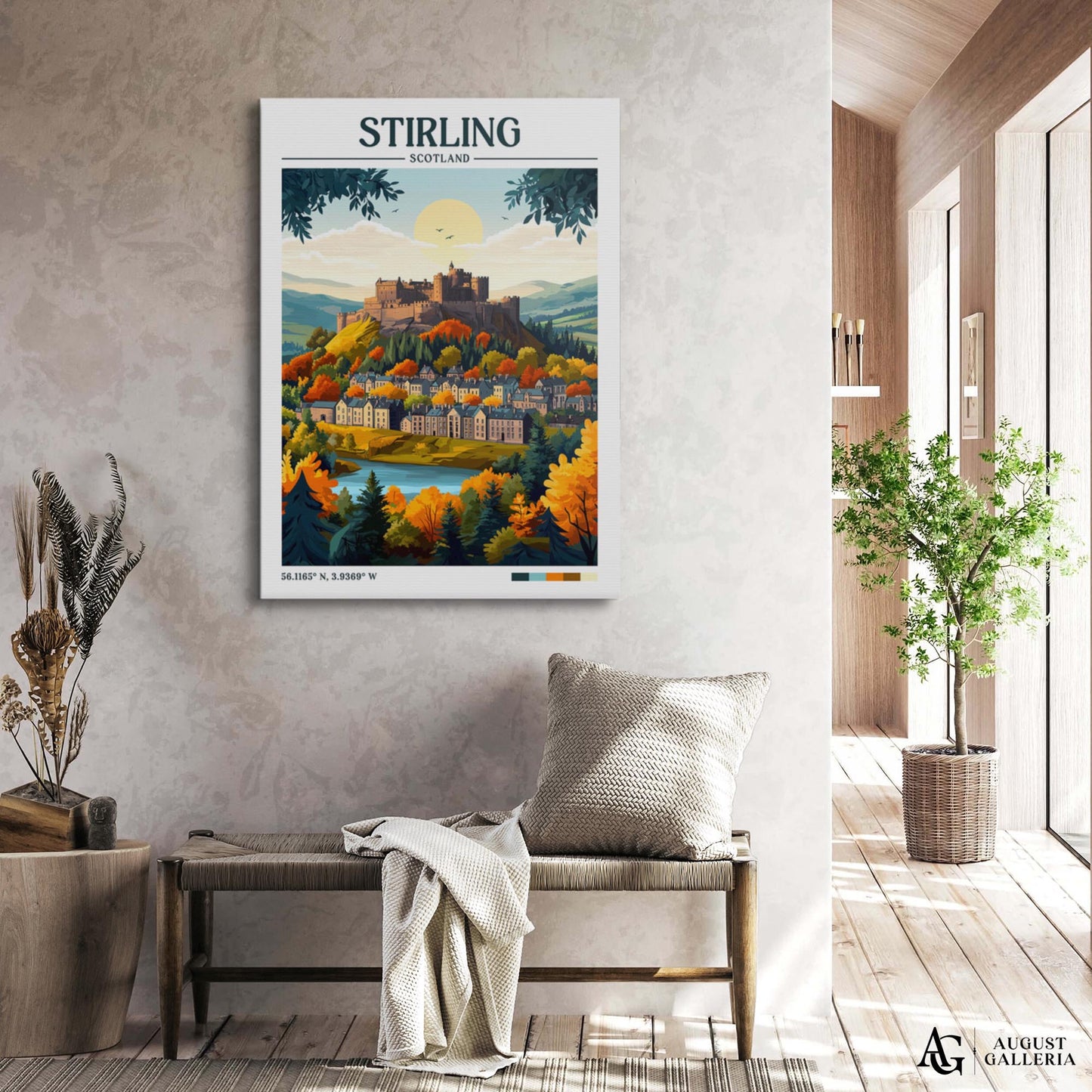 Stirling Scotland Retro Travel Print