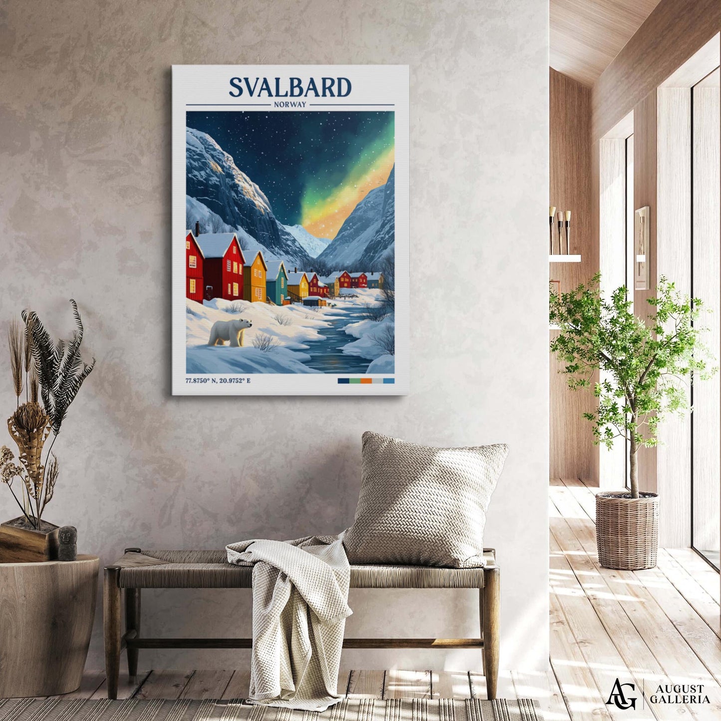 Svalbard Retro Travel Print