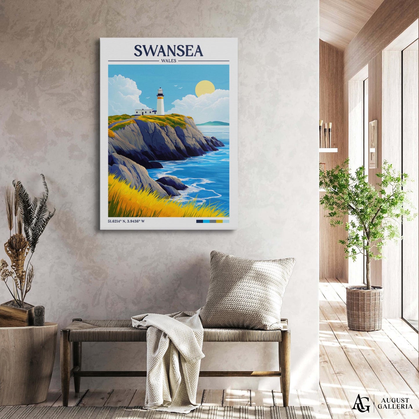 Swansea Wales Retro Travel Print