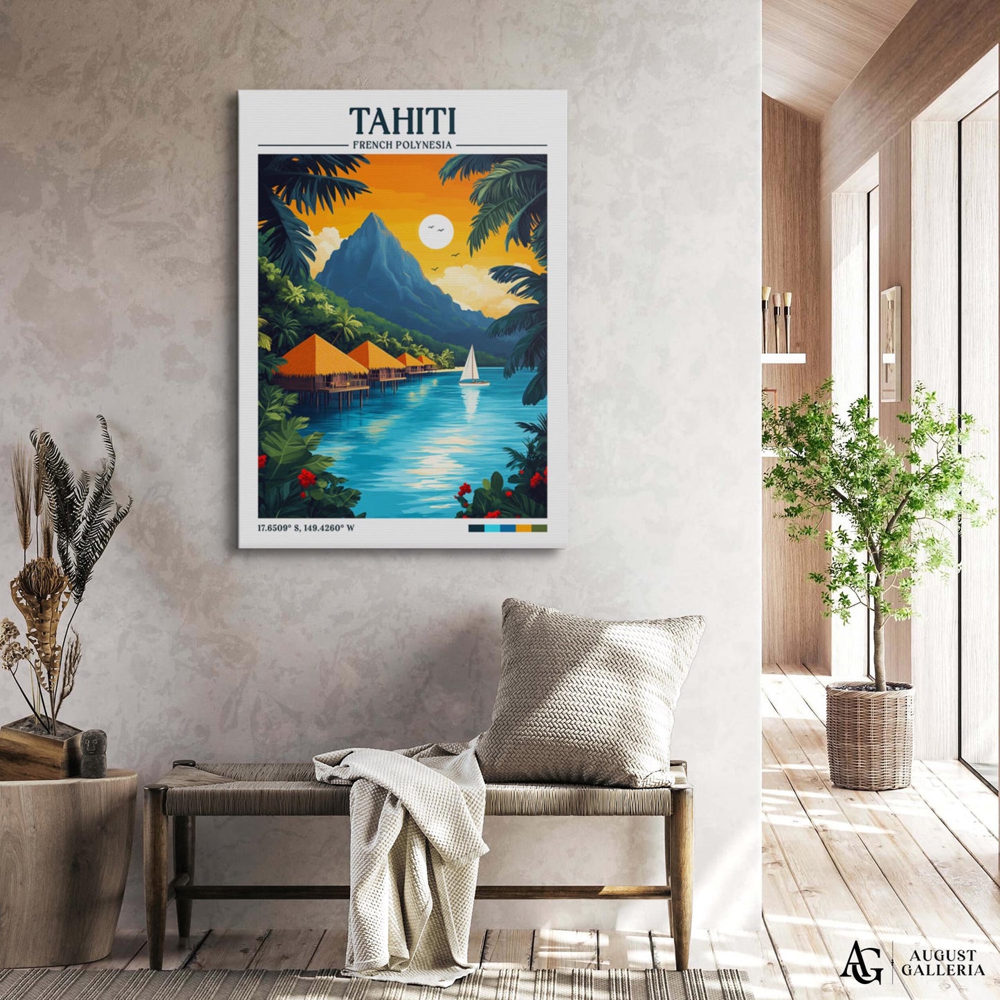 Tahiti Retro Travel Print