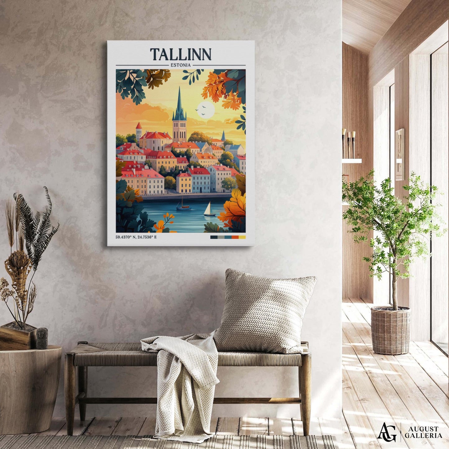 Tallinn Estonia Retro Travel Print