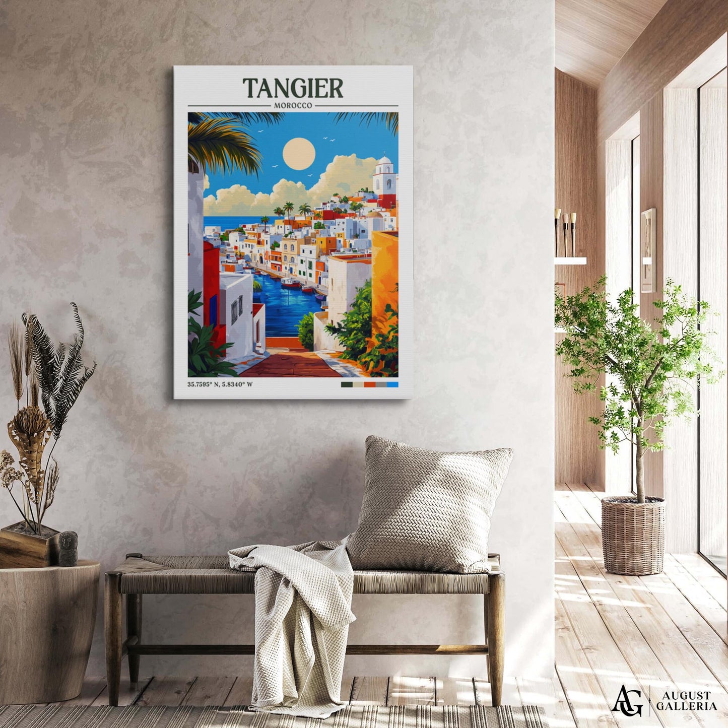 Tangier Morocco Retro Travel Print