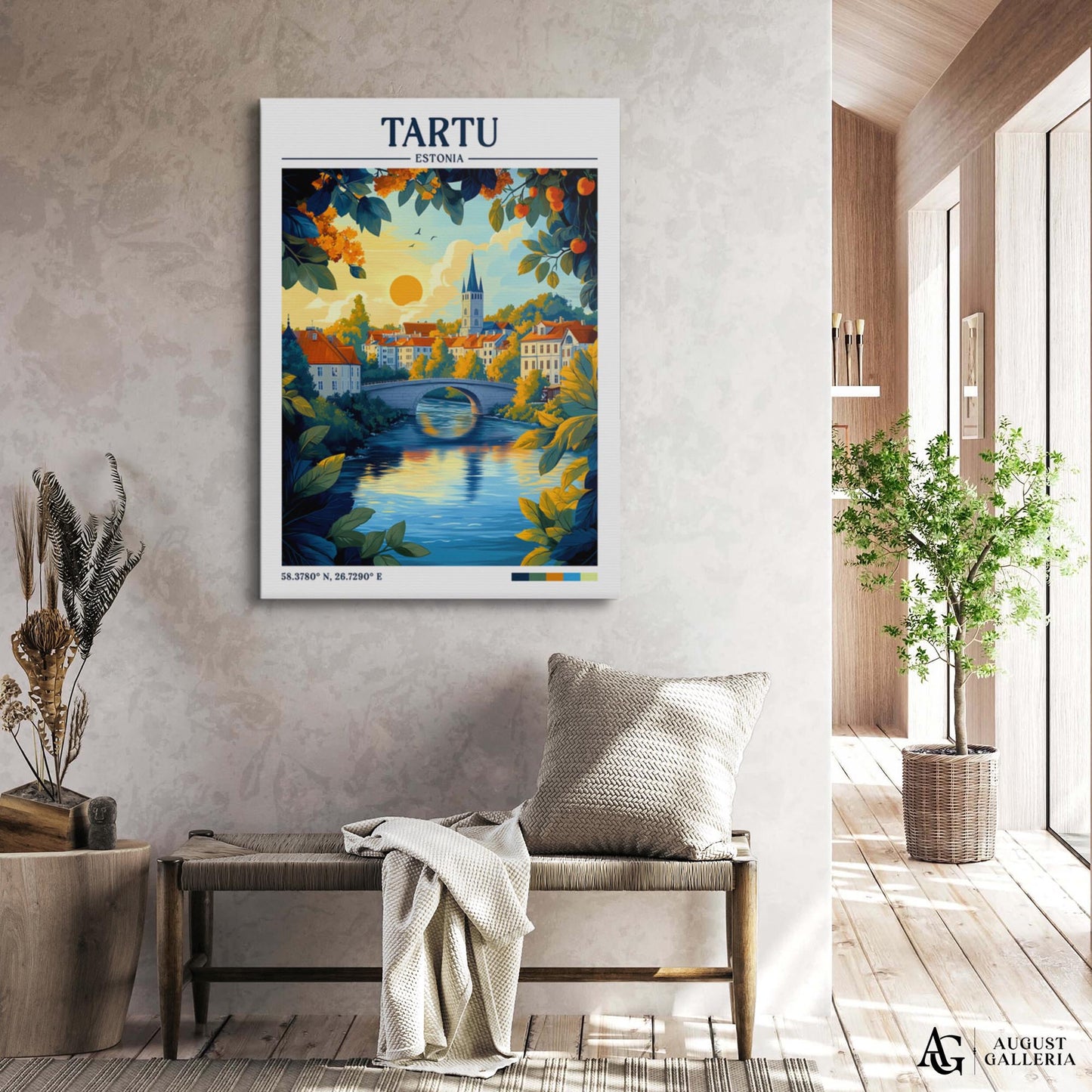 Tartu Estonia Retro Travel Print