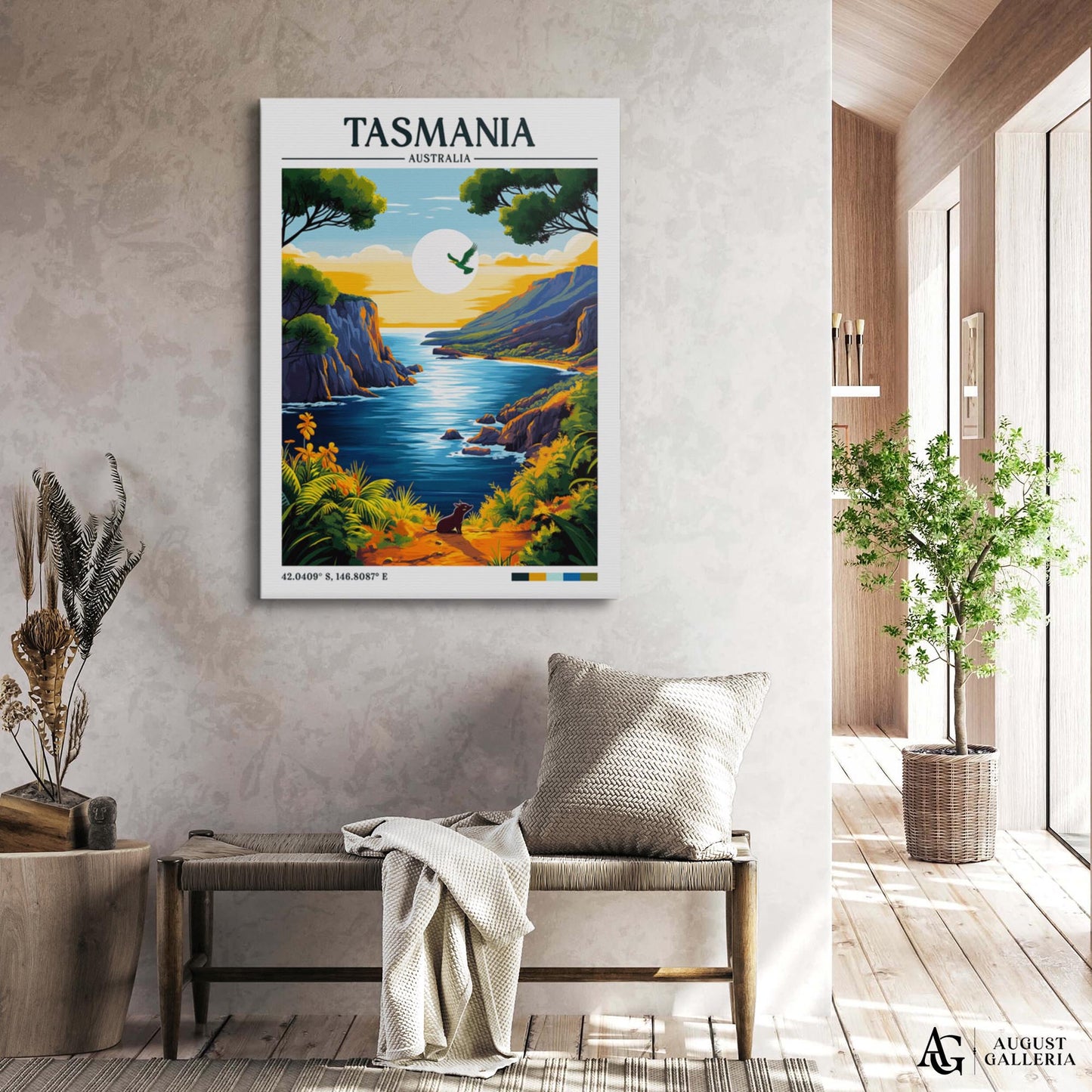 Tasmania Retro Travel Print