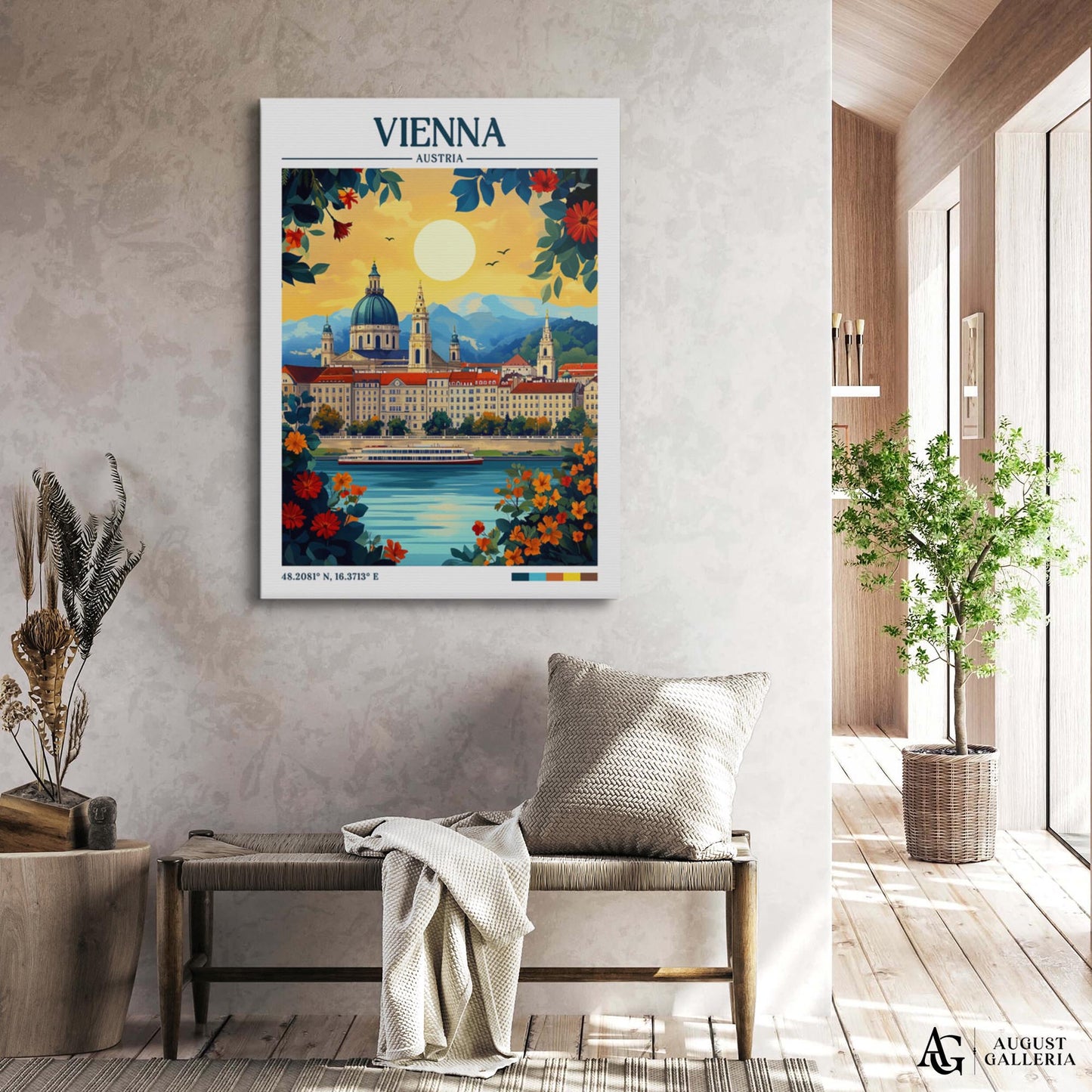 Vienna Austria Retro Travel Print