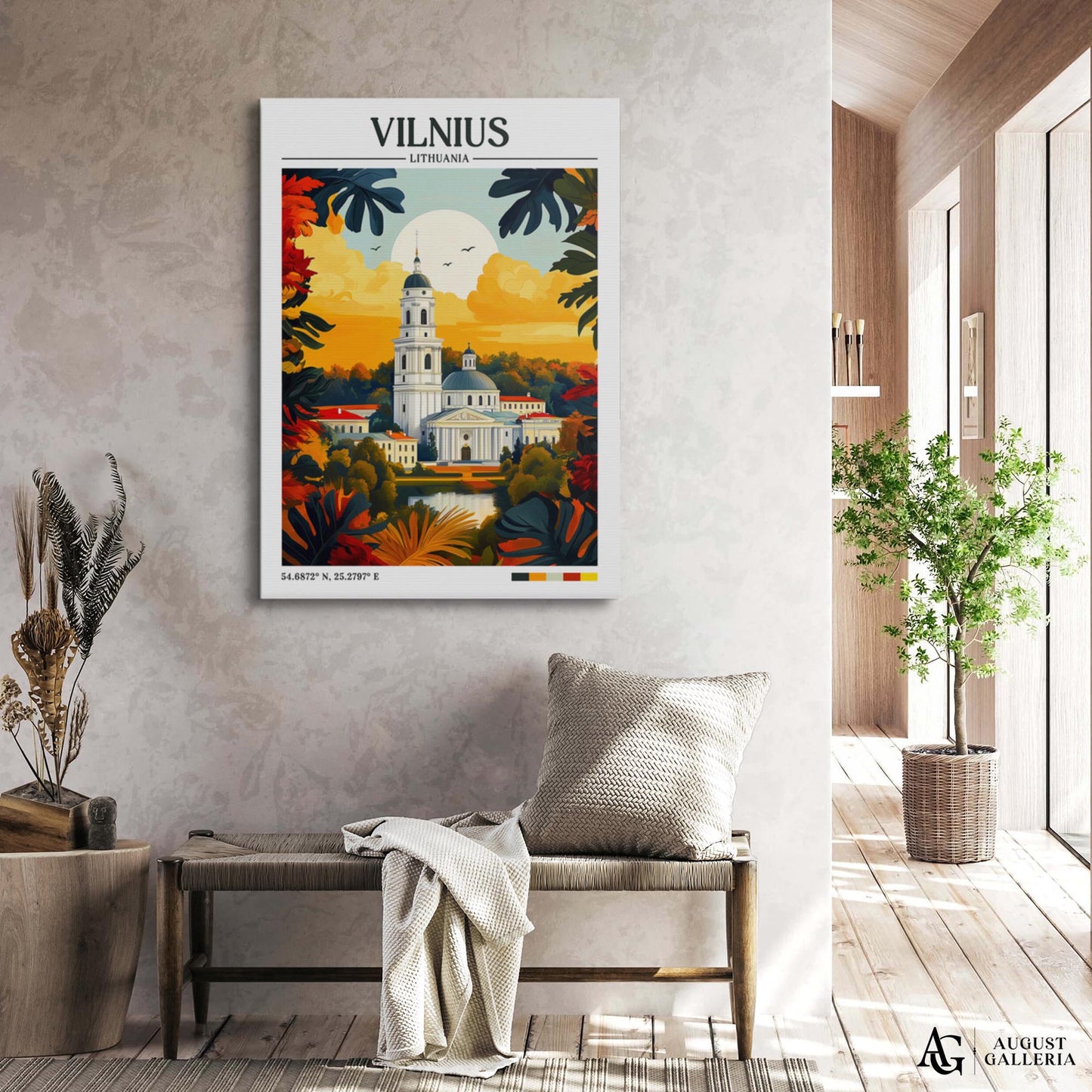 Vilnius Lithuania Retro Travel Print