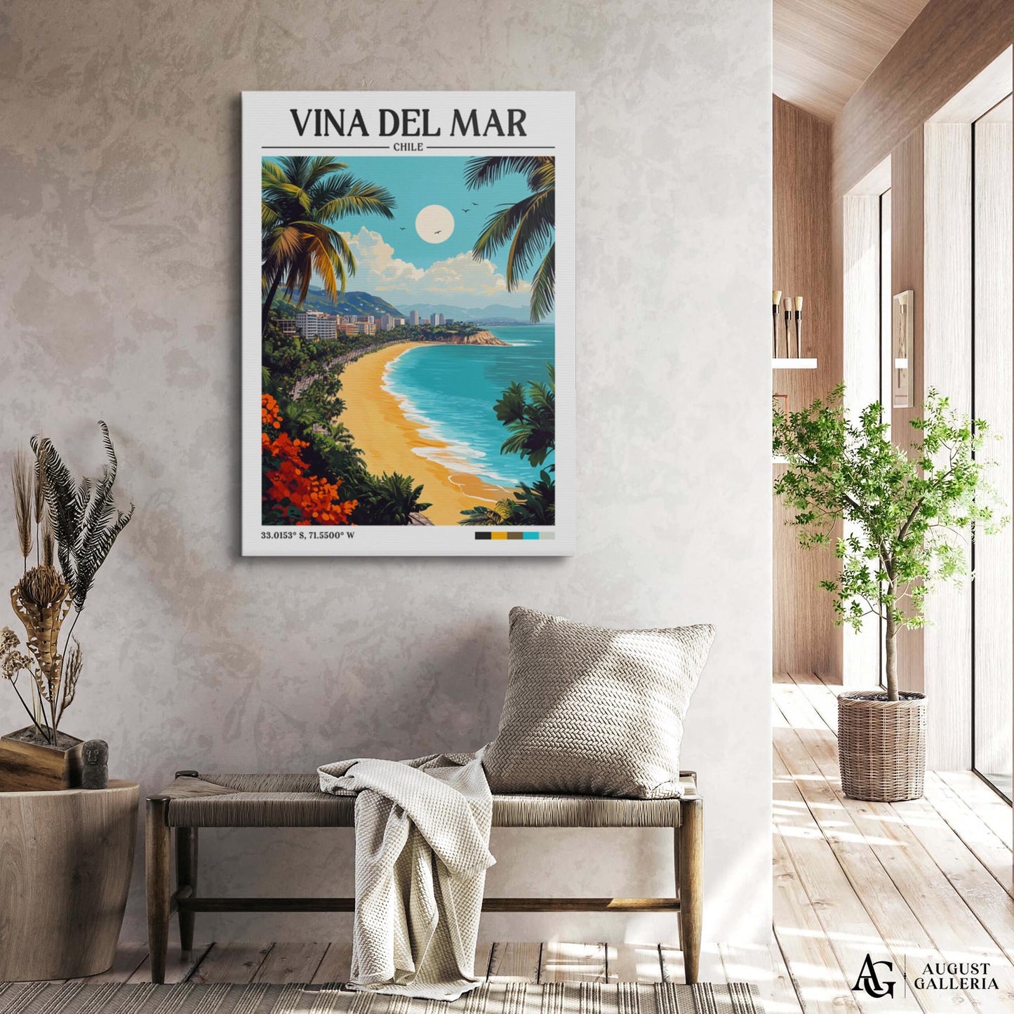 Viña del Mar Retro Travel Print