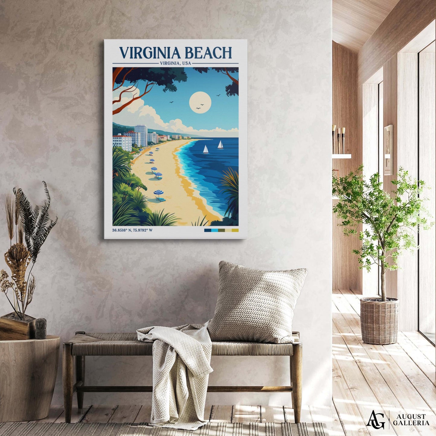 Virginia Beach Retro Travel Print