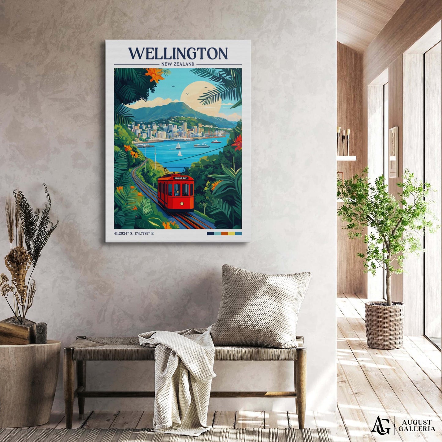 Wellington Retro Travel Print