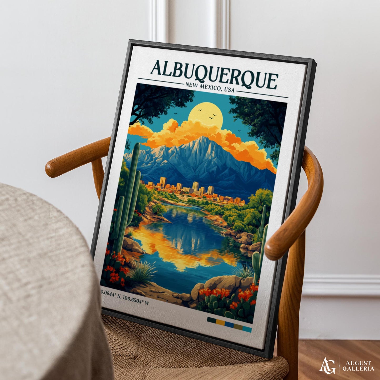 Albuquerque New Mexico Retro Travel Print