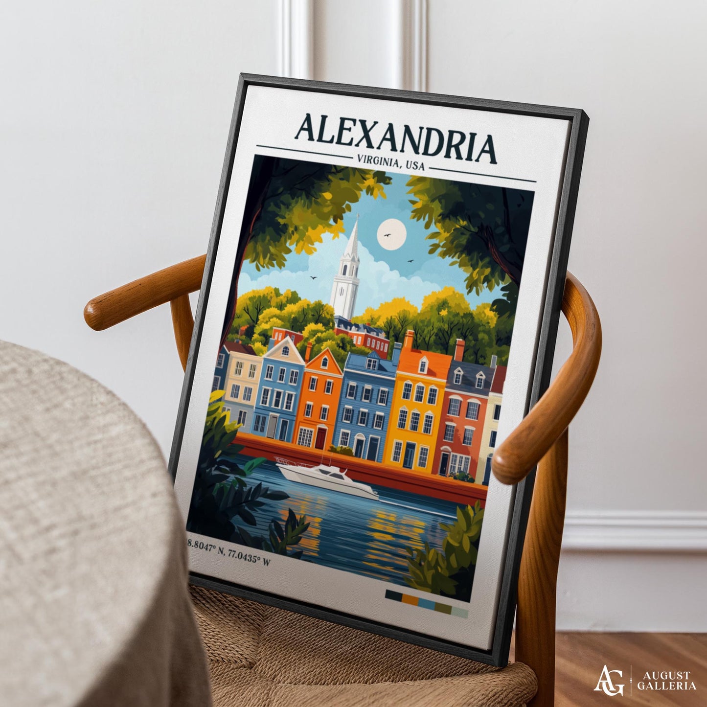Alexandria Virginia Retro Travel Print