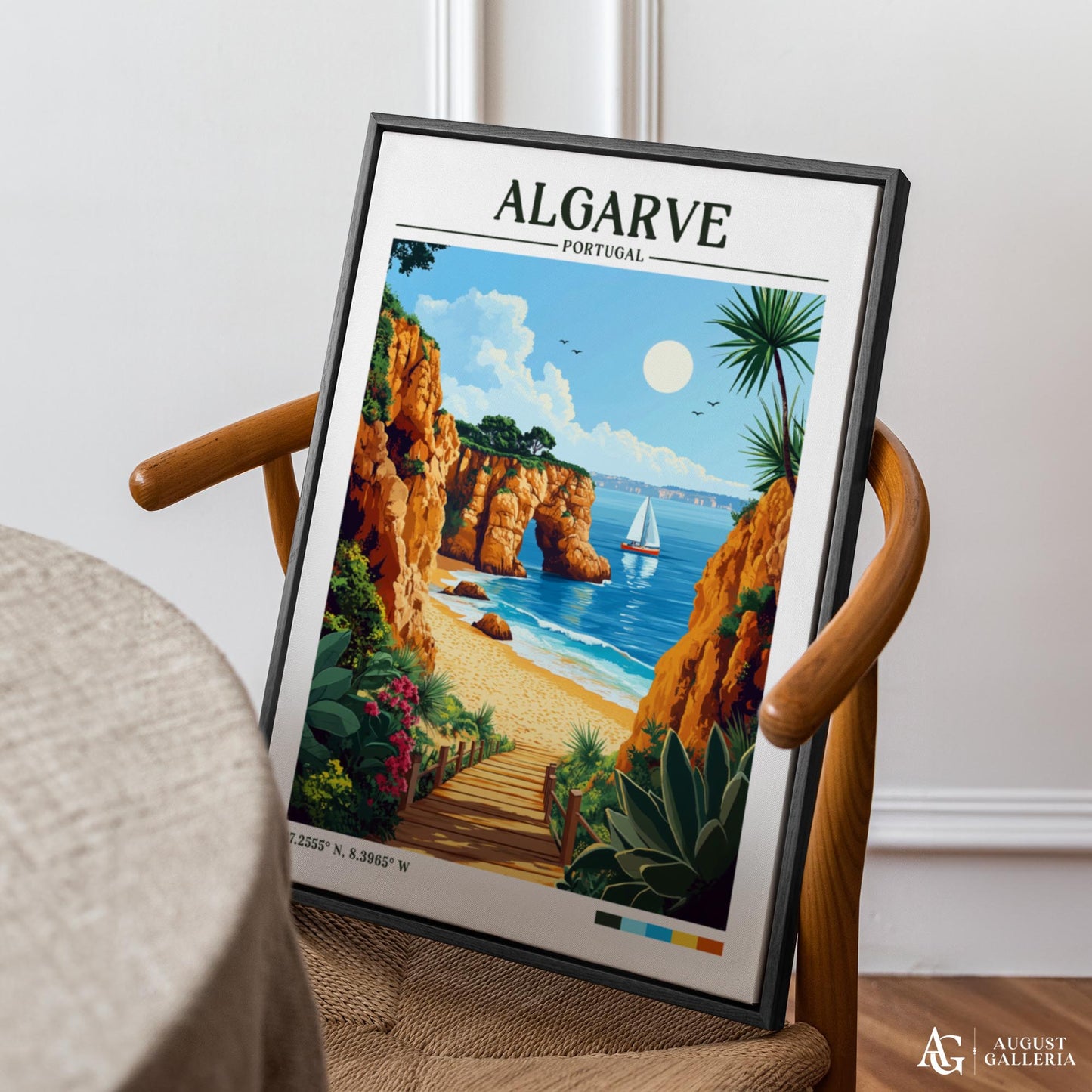 Algarve Portugal Retro Travel Print