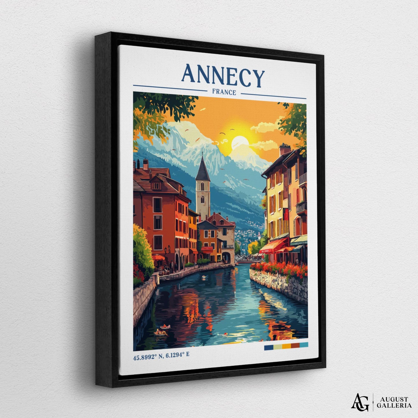 Annecy France Retro Travel Print