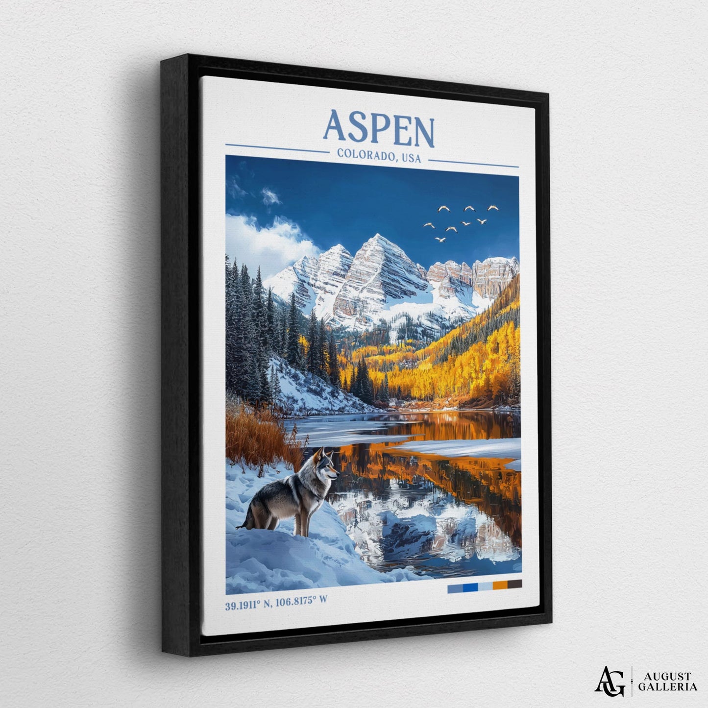 Aspen Colorado Retro Travel Print