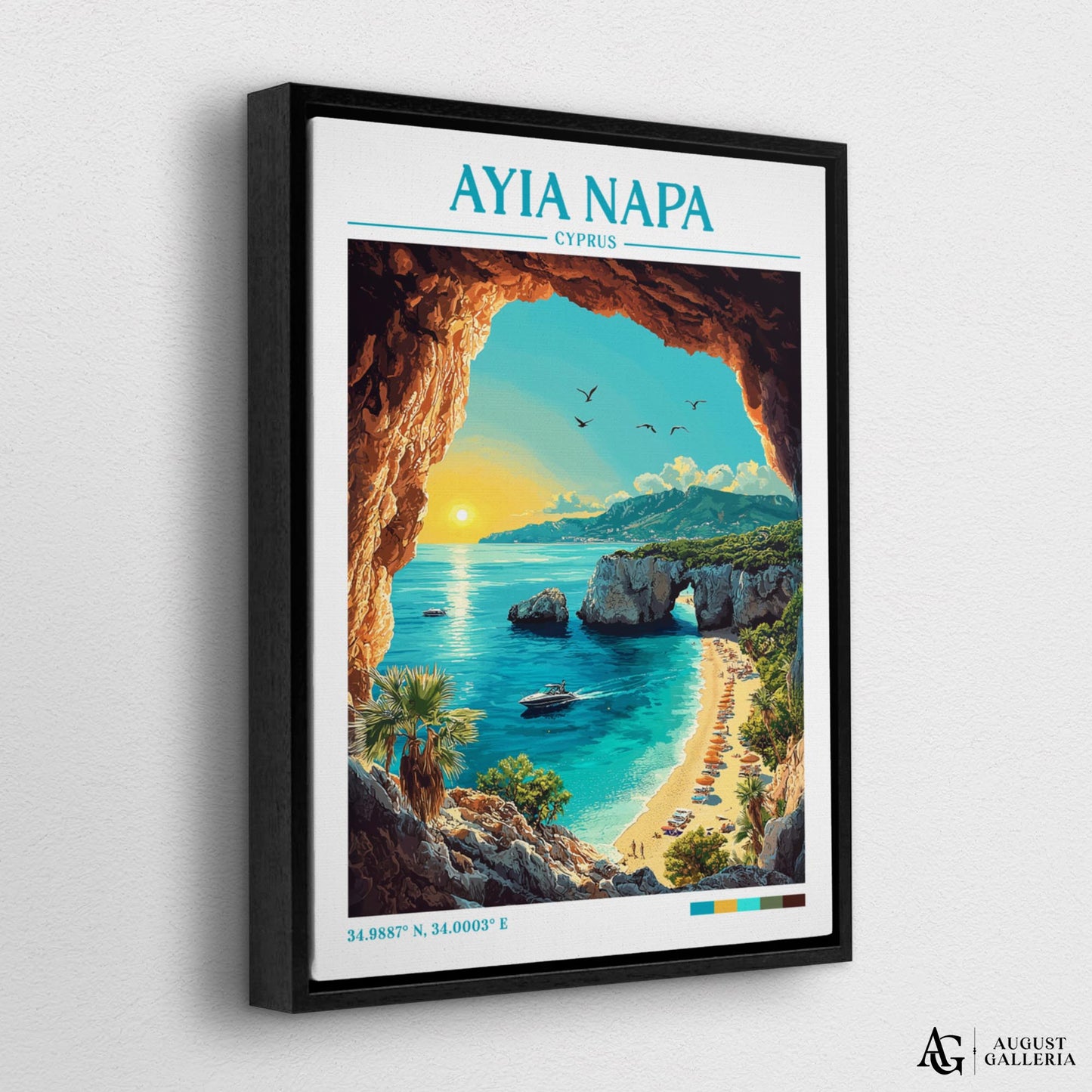 Ayia Napa Retro Travel Print