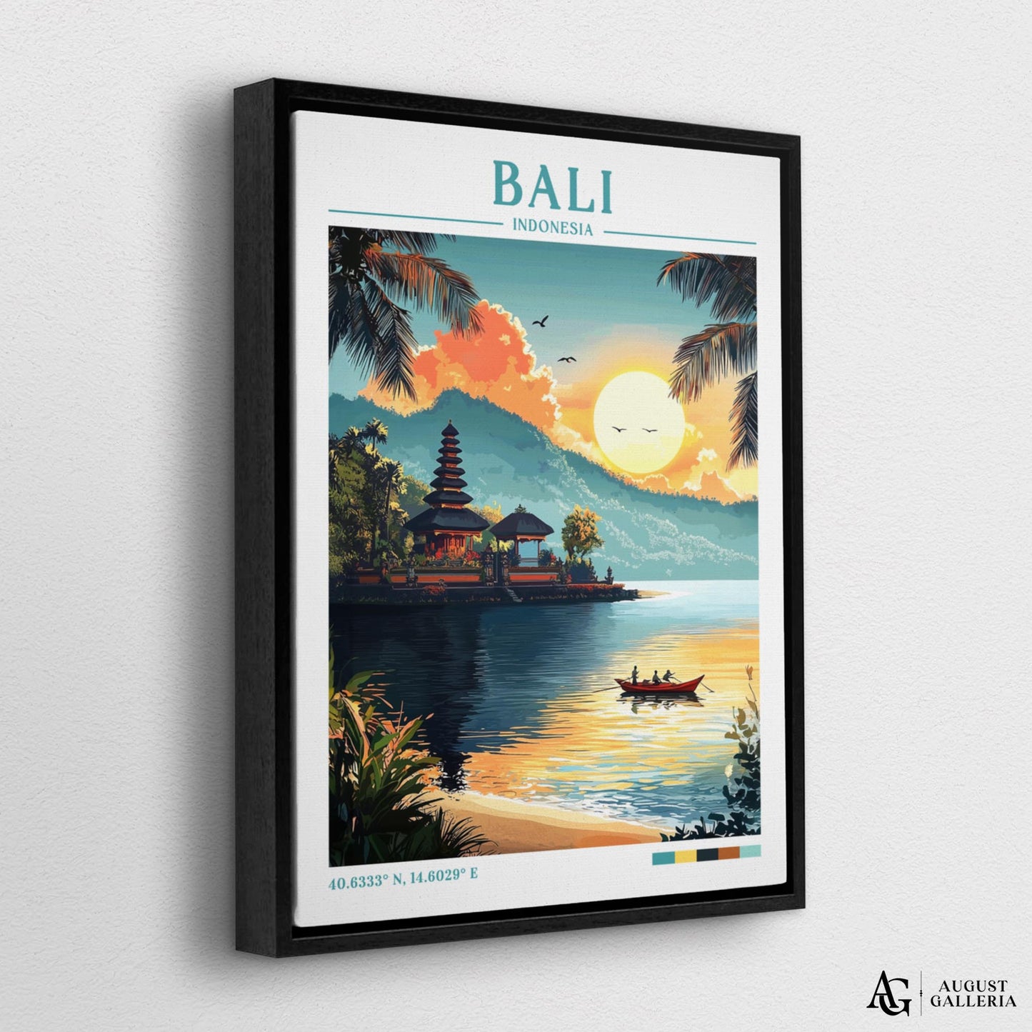 Bali Indonesia Retro Travel Print
