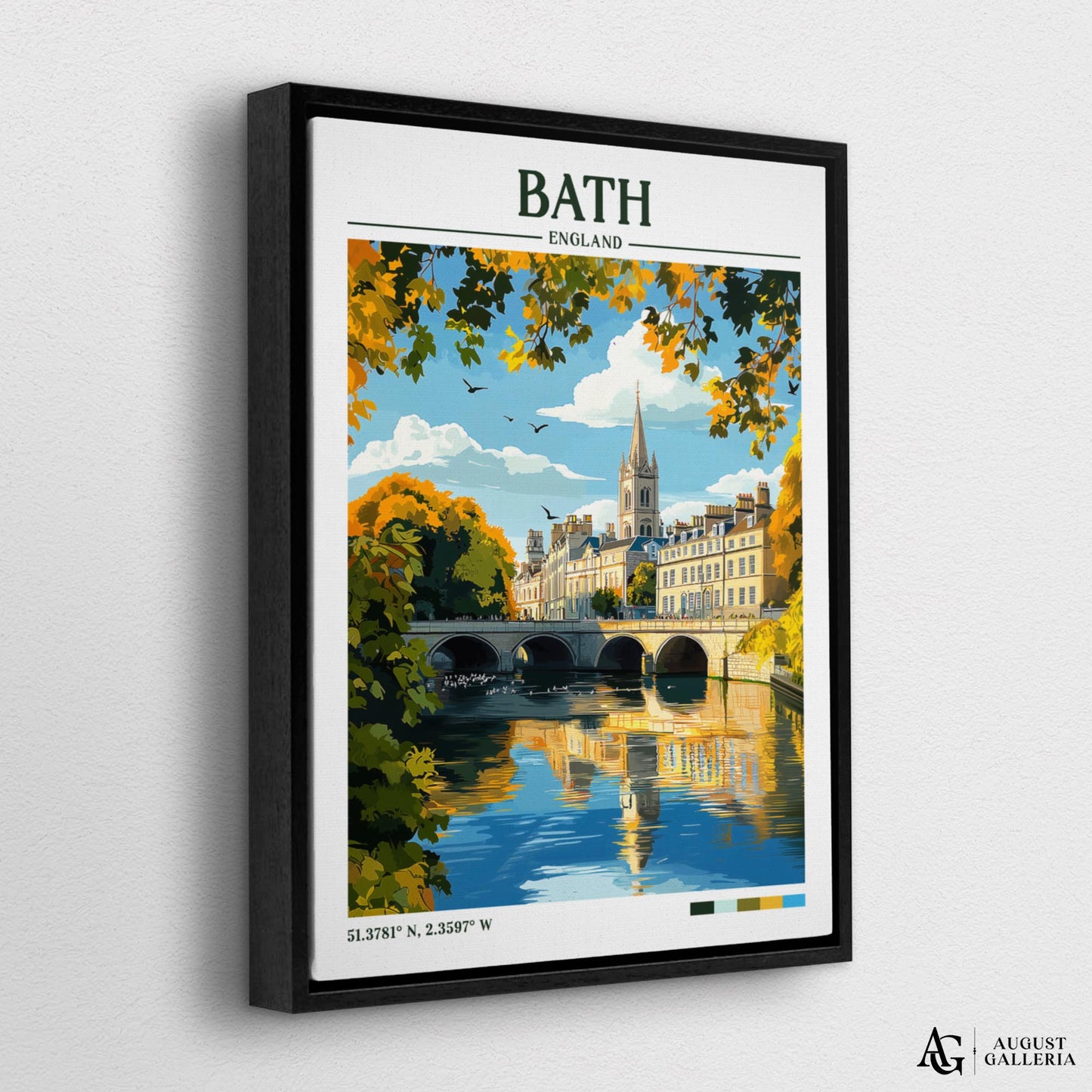 Bath England Retro Travel Print
