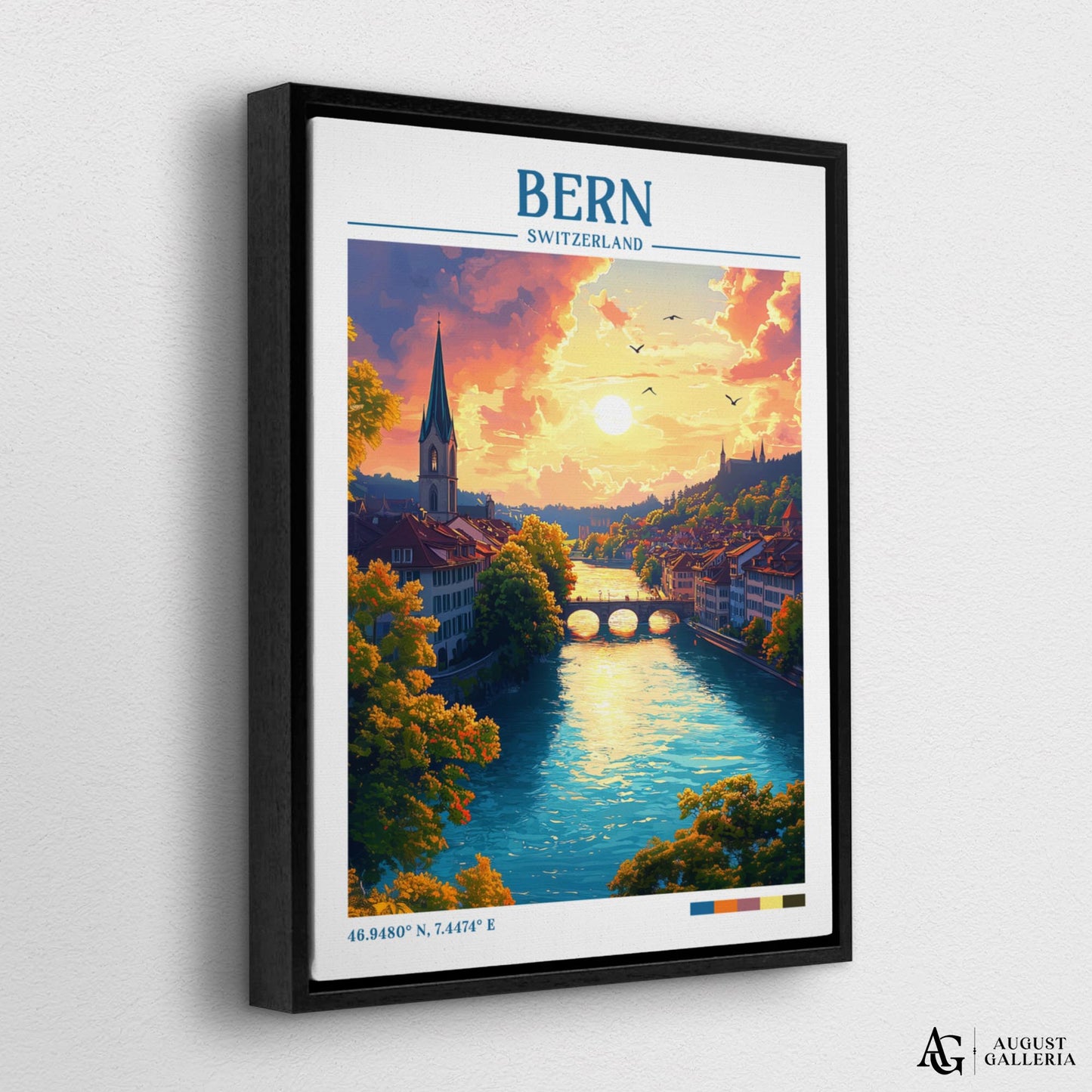 Bern Switzerland Retro Travel Print