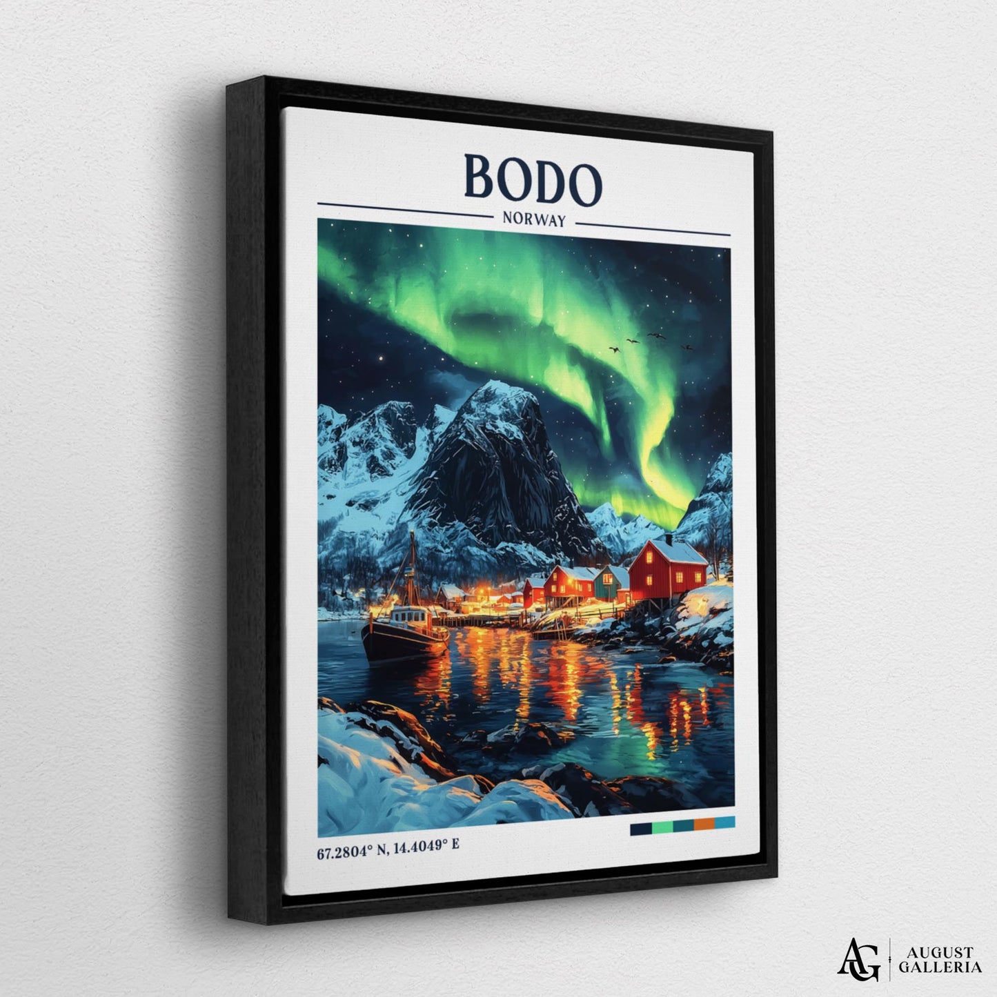 Bodo Norway Retro Travel Print