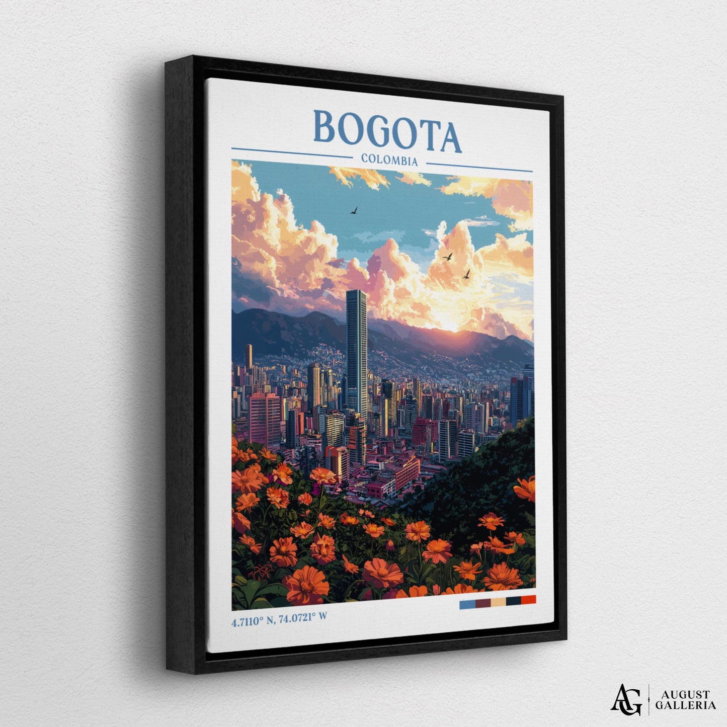 Bogota Colombia Retro Travel Print