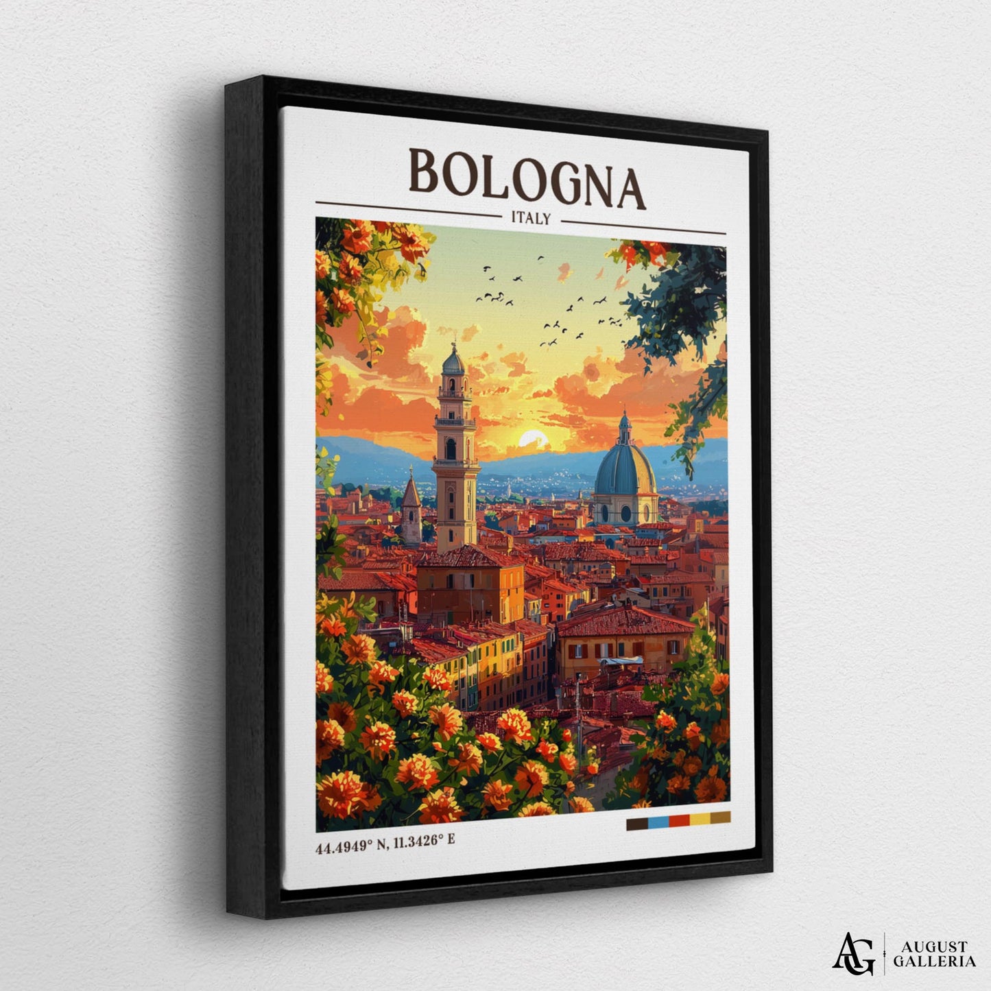 Bologna Italy Retro Travel Print