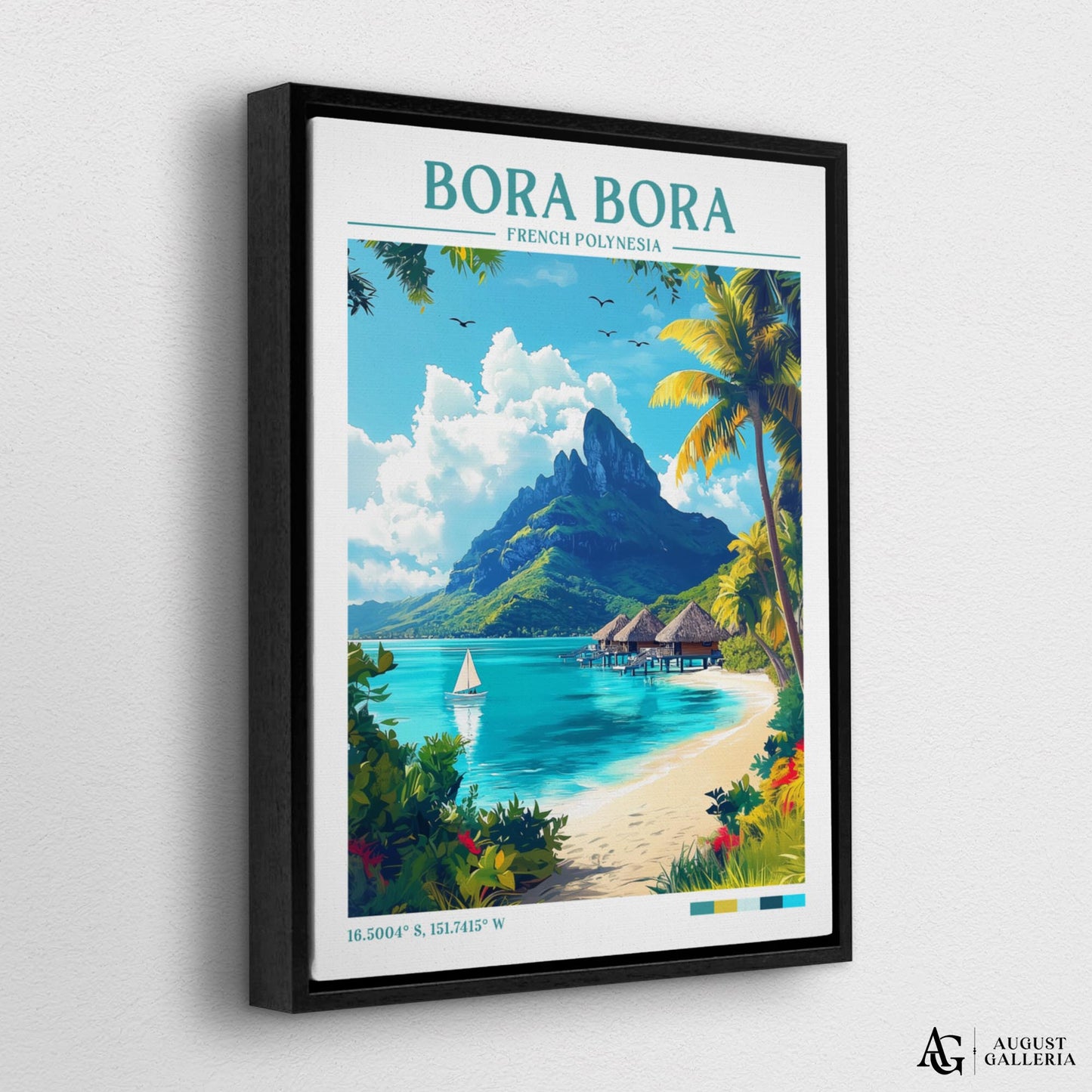 Bora Bora Retro Travel Print
