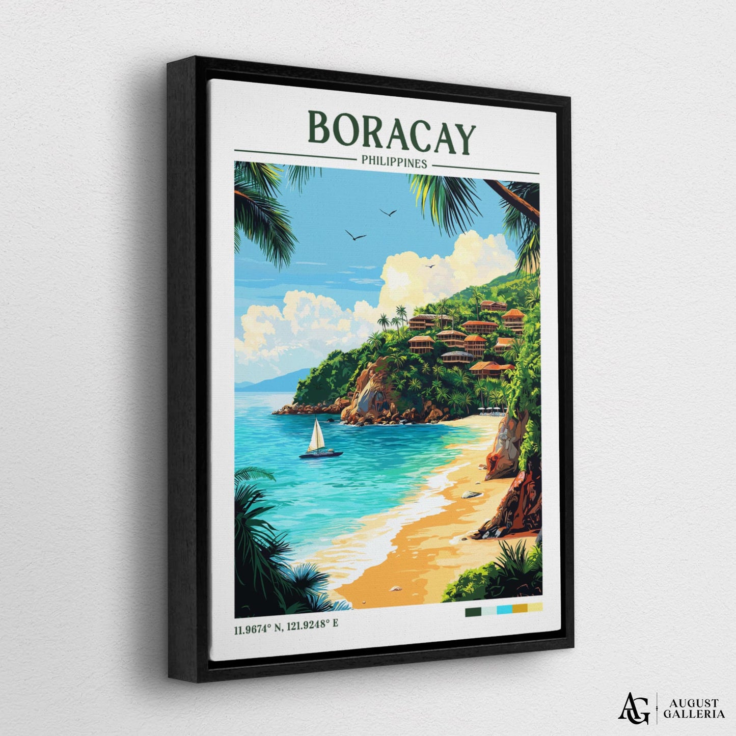 Boracay Philippines Retro Travel Print