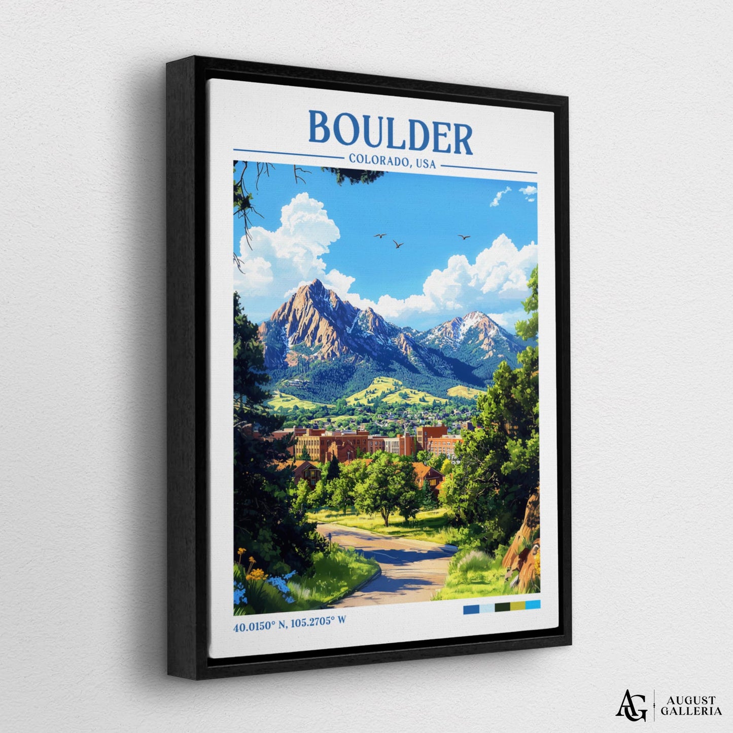 Boulder Colorado Retro Travel Print