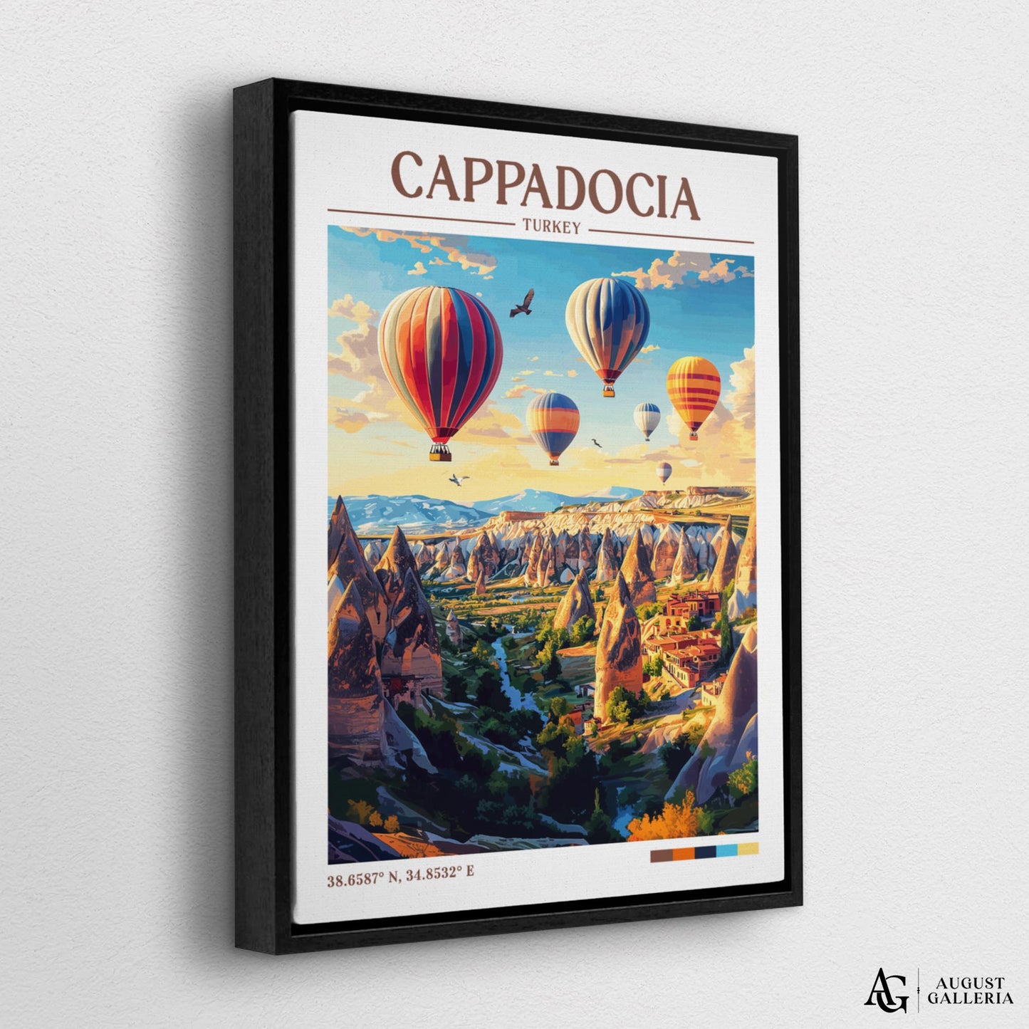 Cappadocia Turkey Retro Travel Print