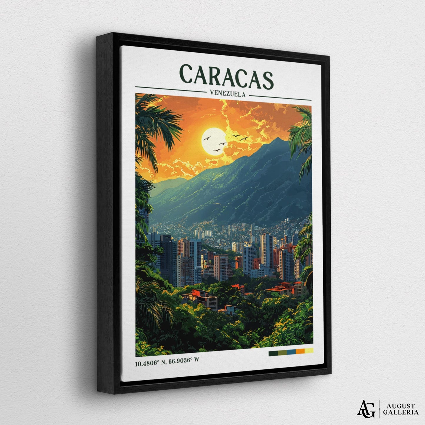 Caracas Venezuela Retro Travel Print