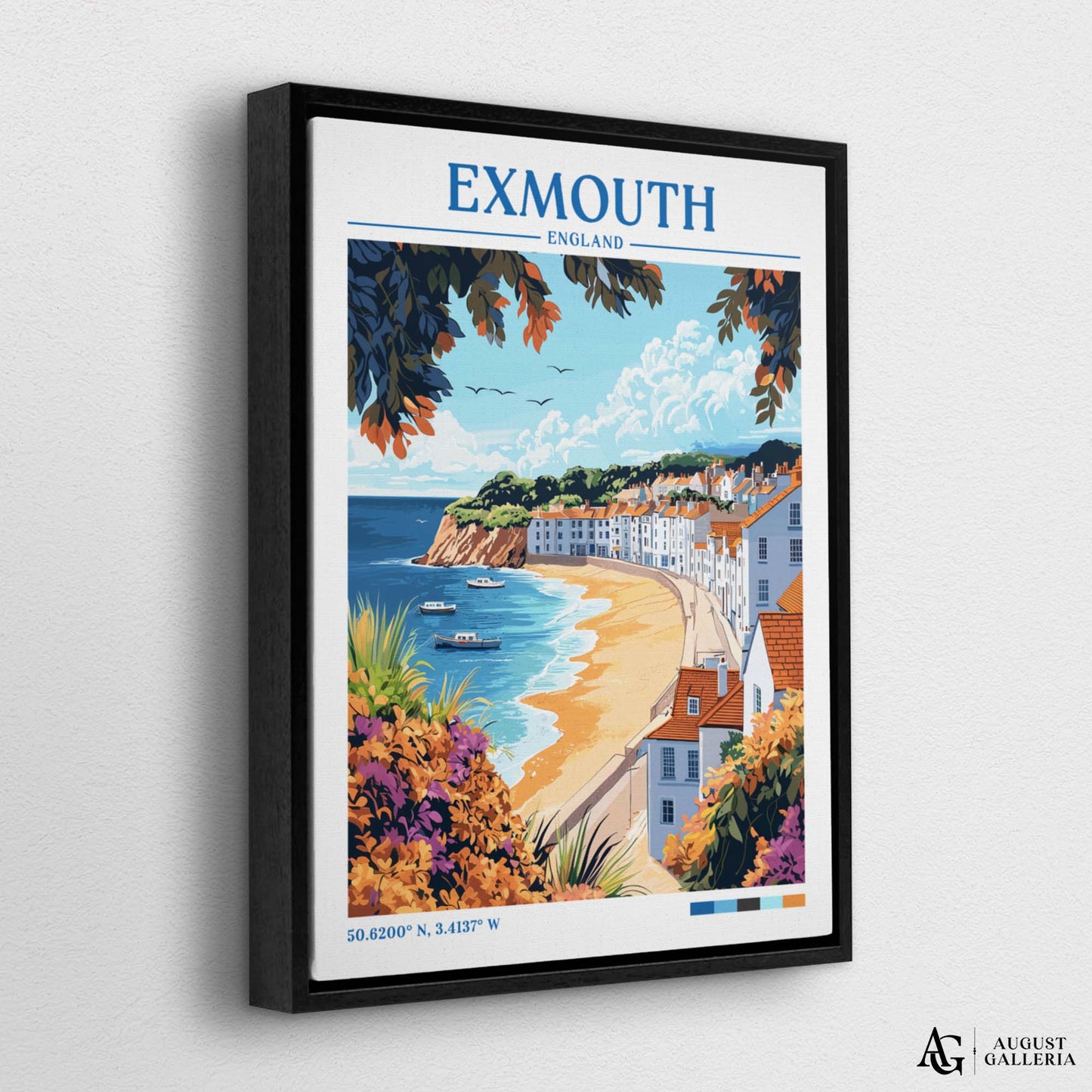 Exmouth England Retro Travel Print