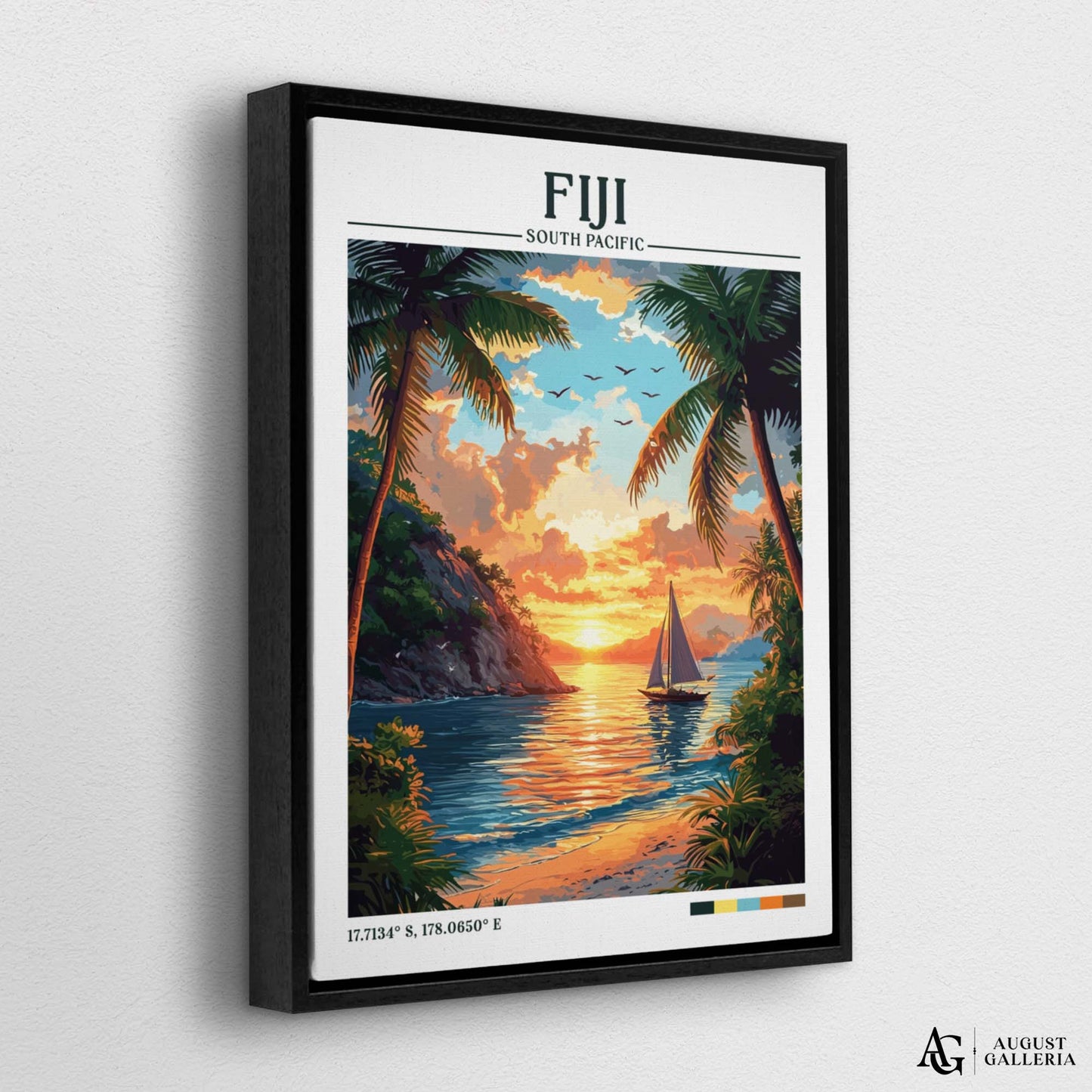 Fiji Retro Travel Print
