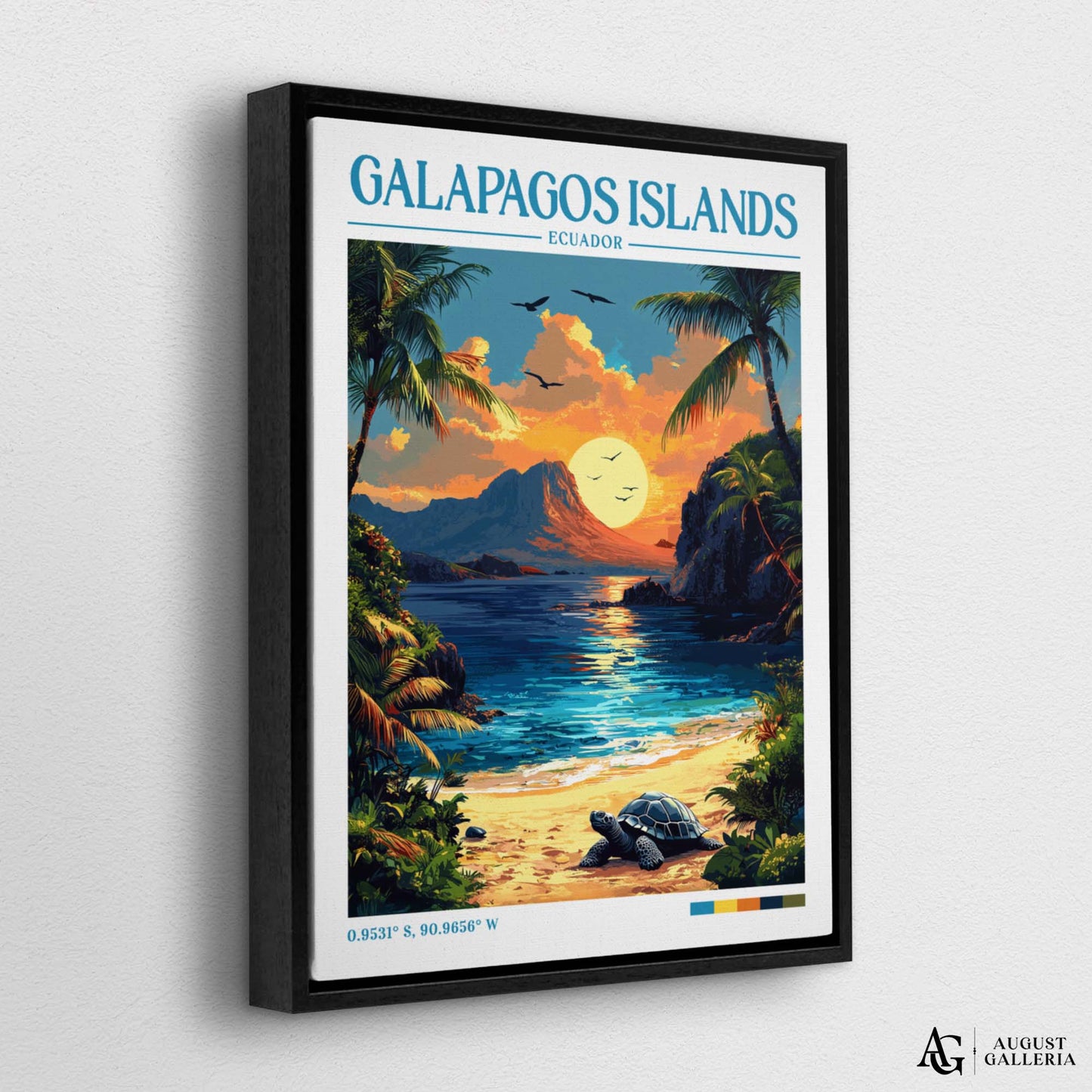 Galápagos Islands Retro Travel Print