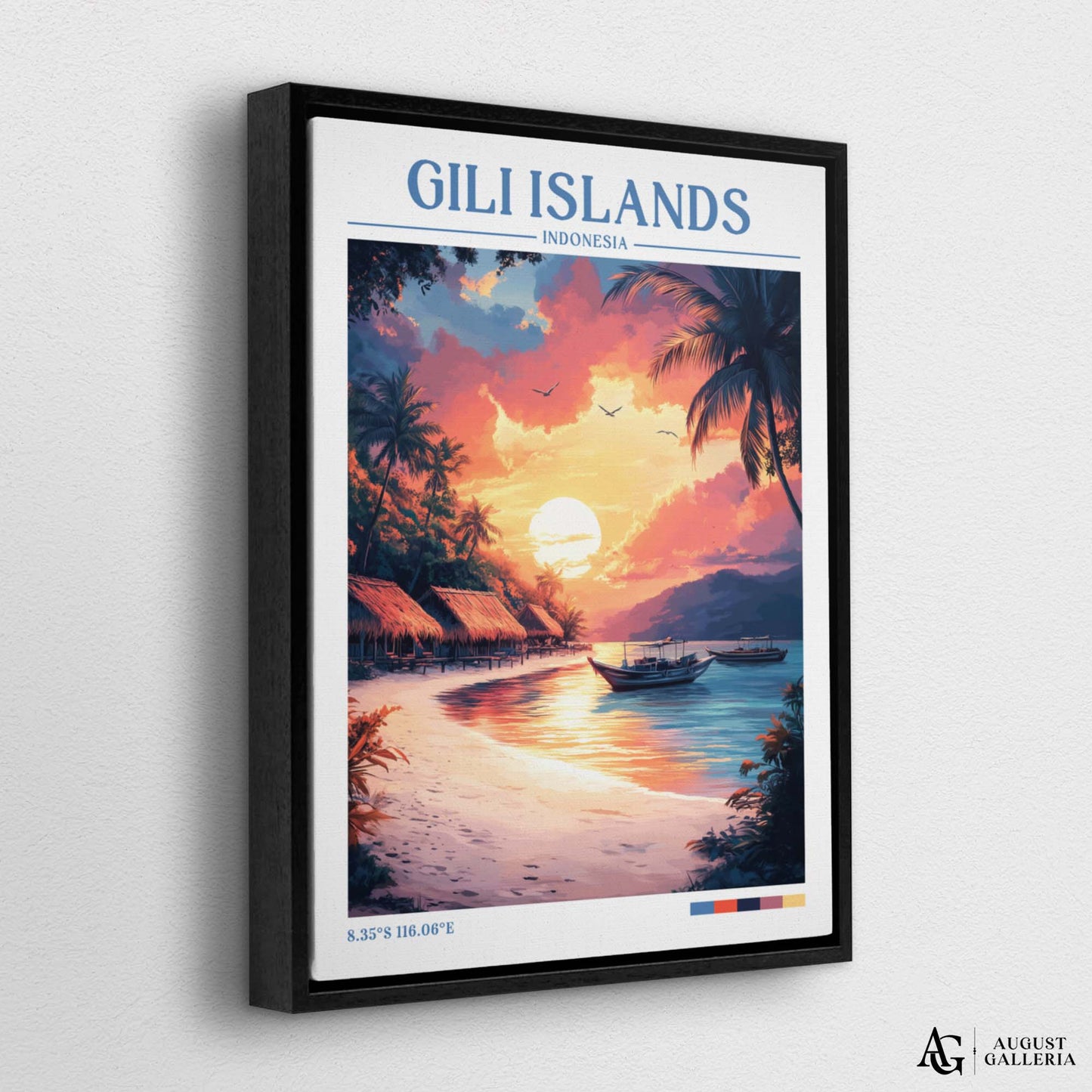 Gili Islands Retro Travel Print