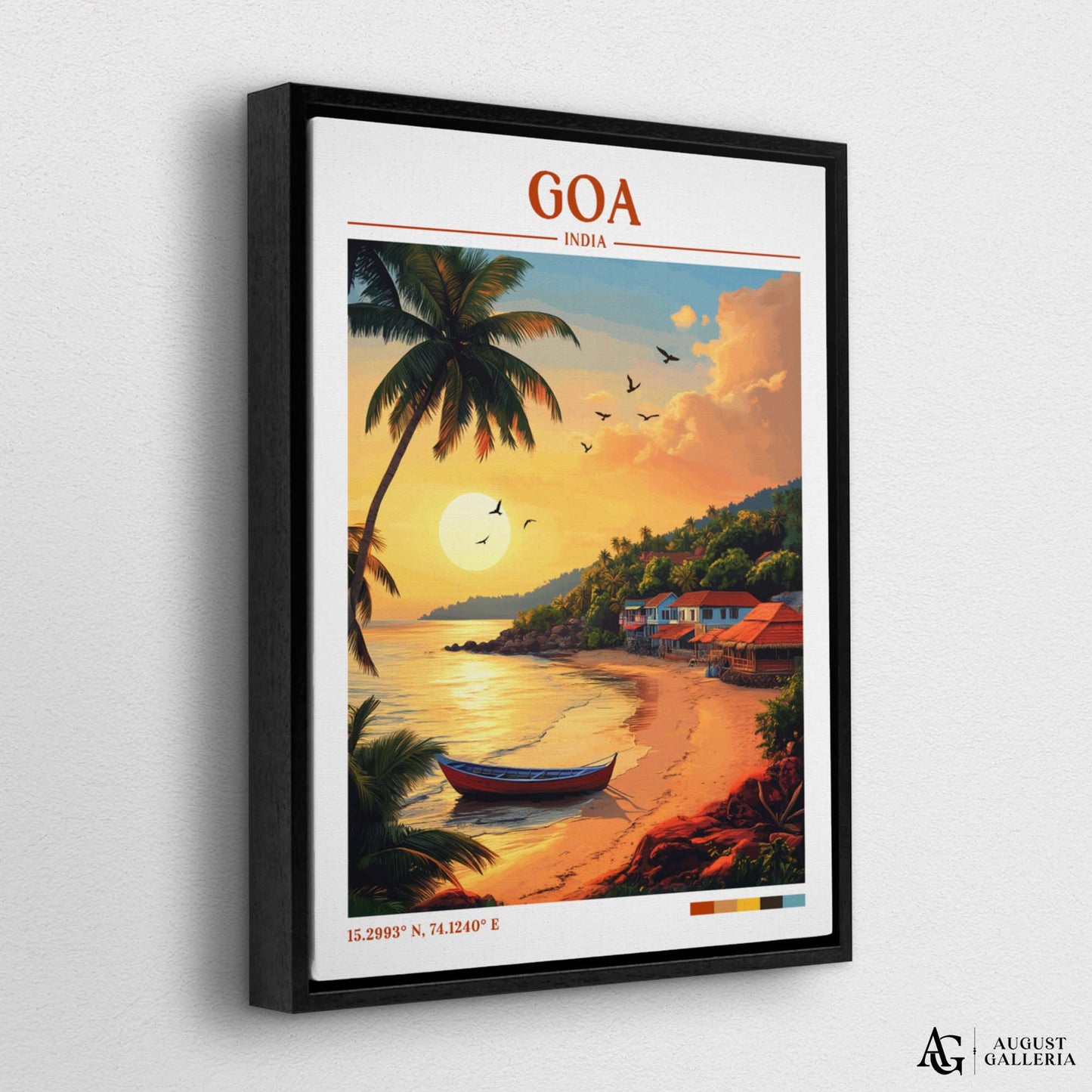 Goa India Retro Travel Print