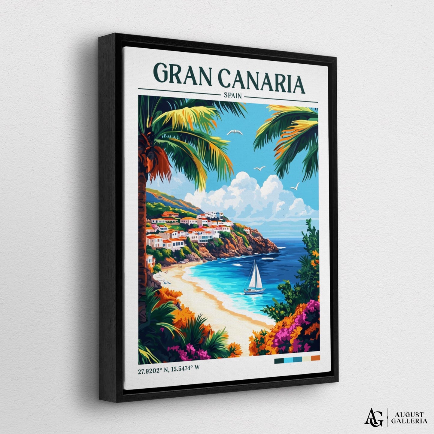 Gran Canaria Retro Travel Print