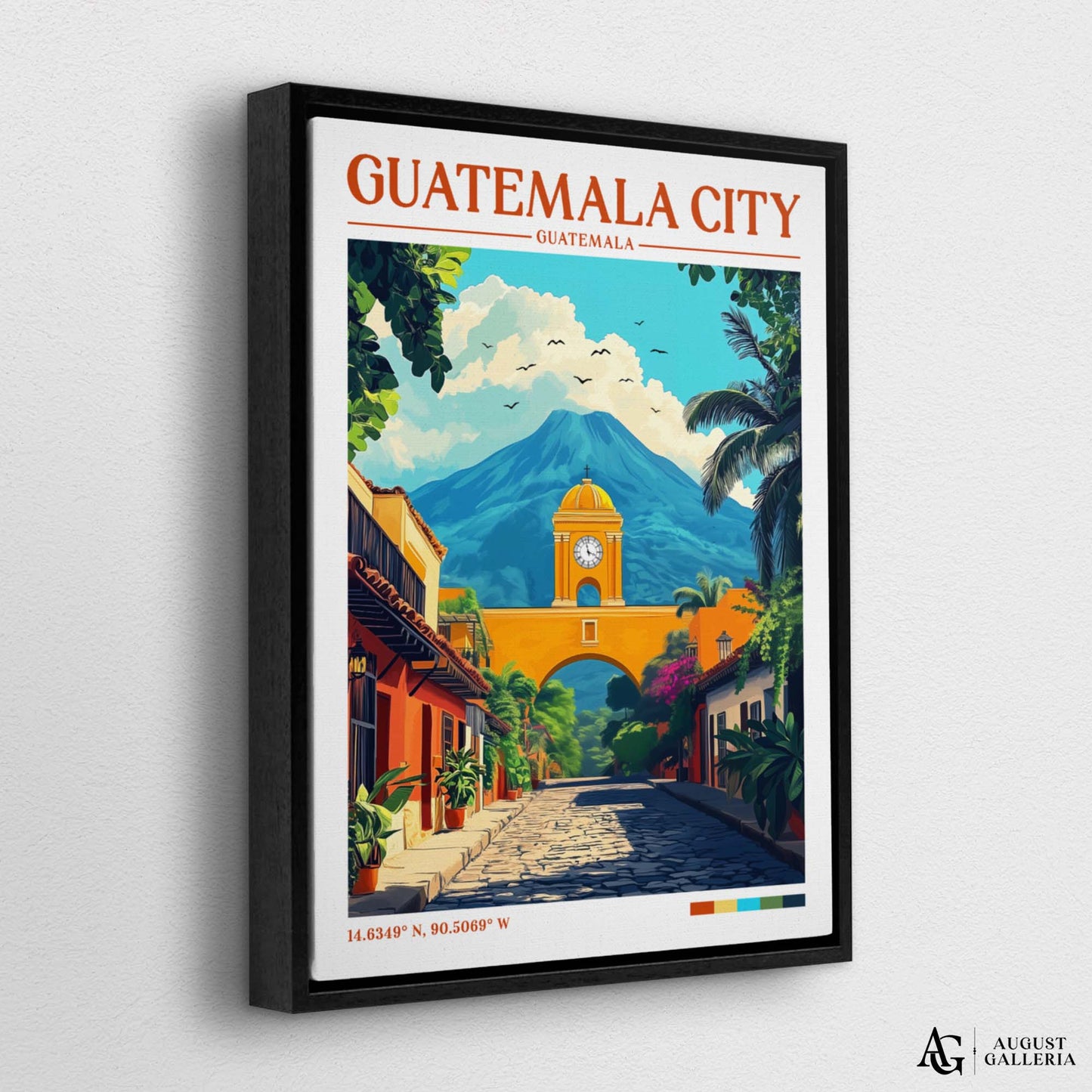 Guatemala City Retro Travel Print